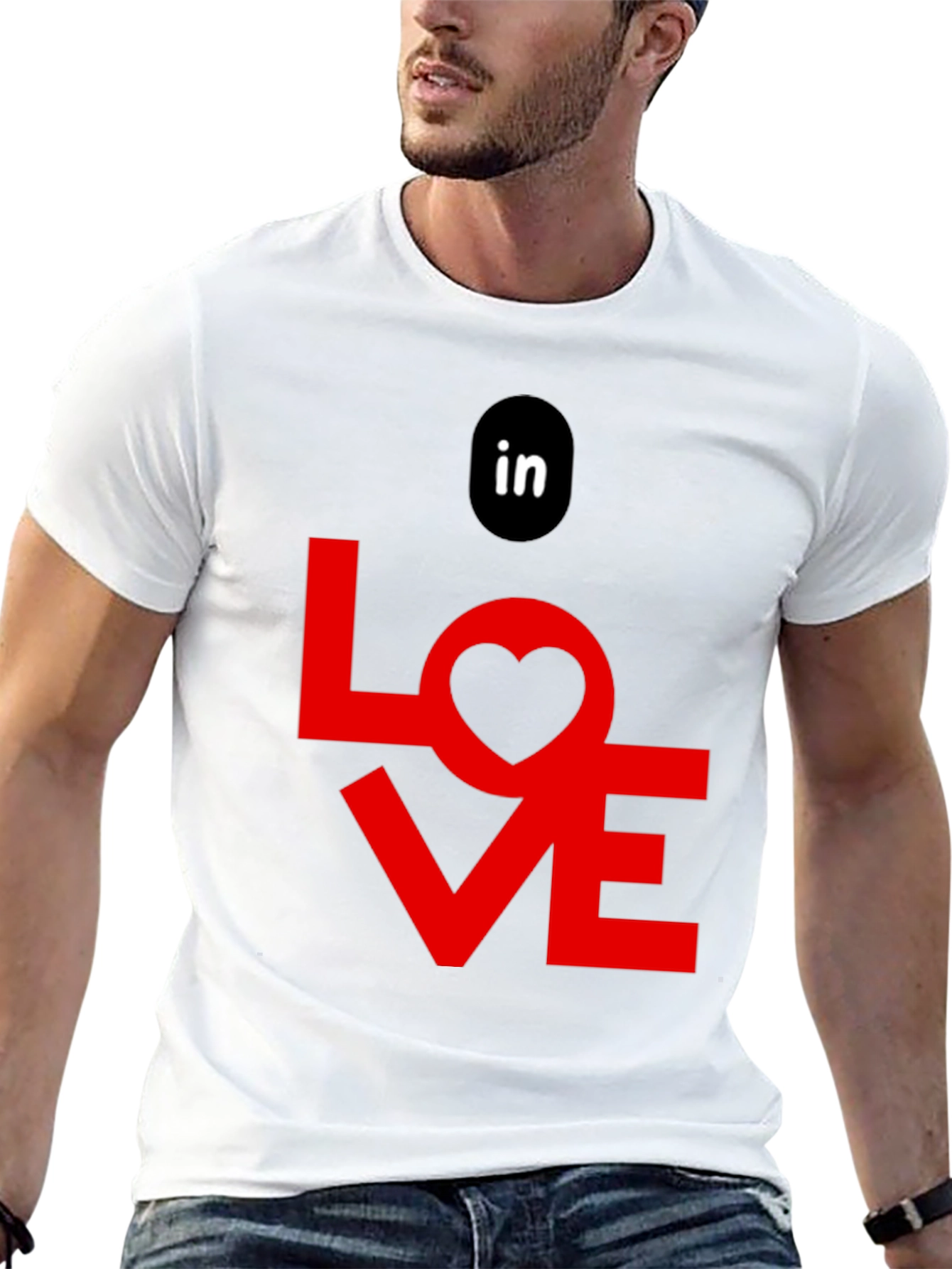 Black In Love Graphic Tee - Black Cotton T-Shirt view 13