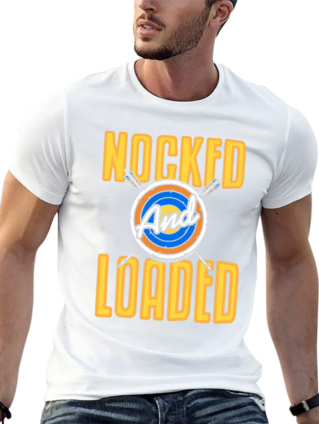 Black Archery "Nocked and Loaded" Graphic T-Shirt view 13
