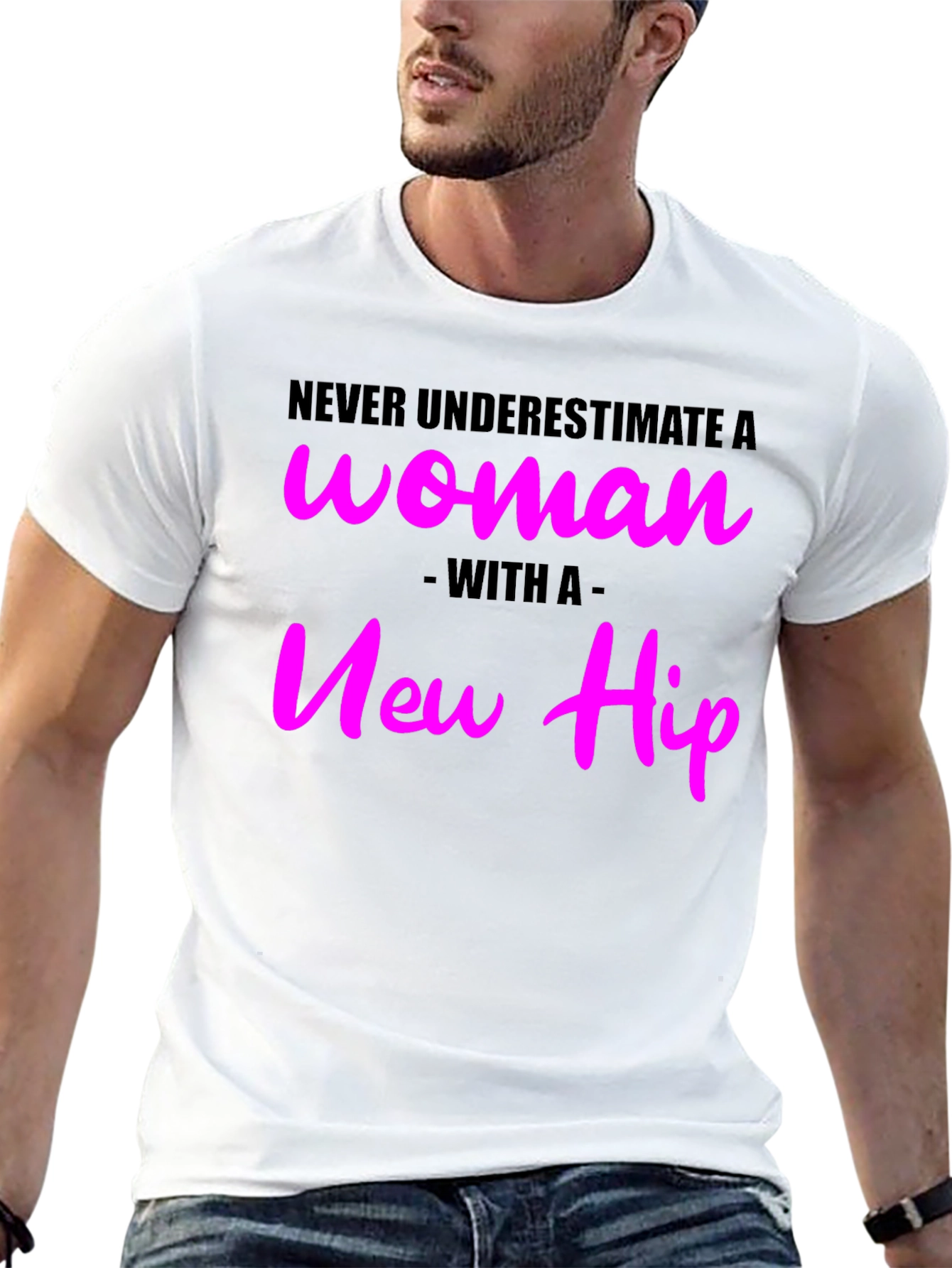 Black Never Underestimate Woman with New Hip Black Tee view 13