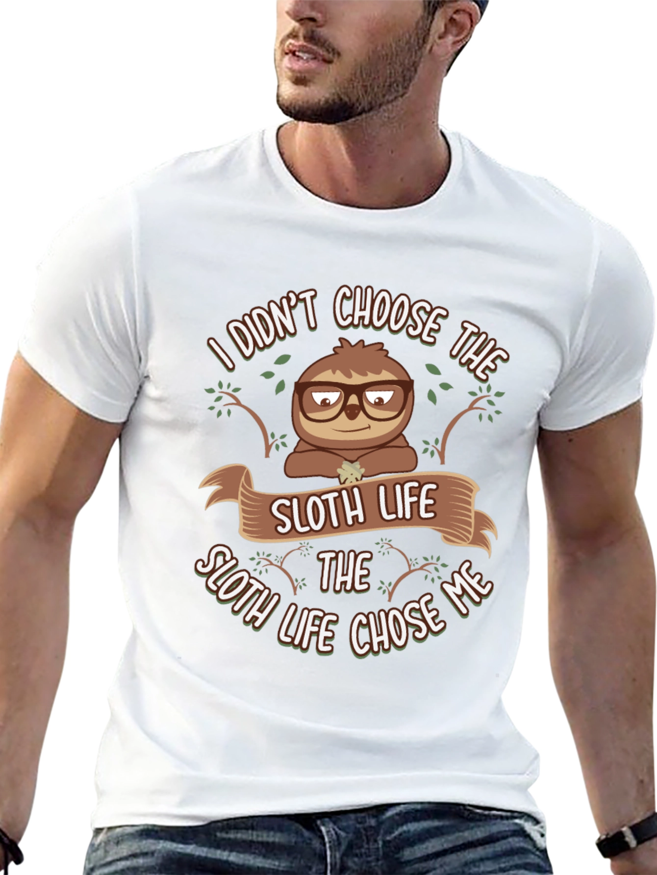 Black Sloth Life Graphic Tee - Funny Animal Lover T-Shirt view 13