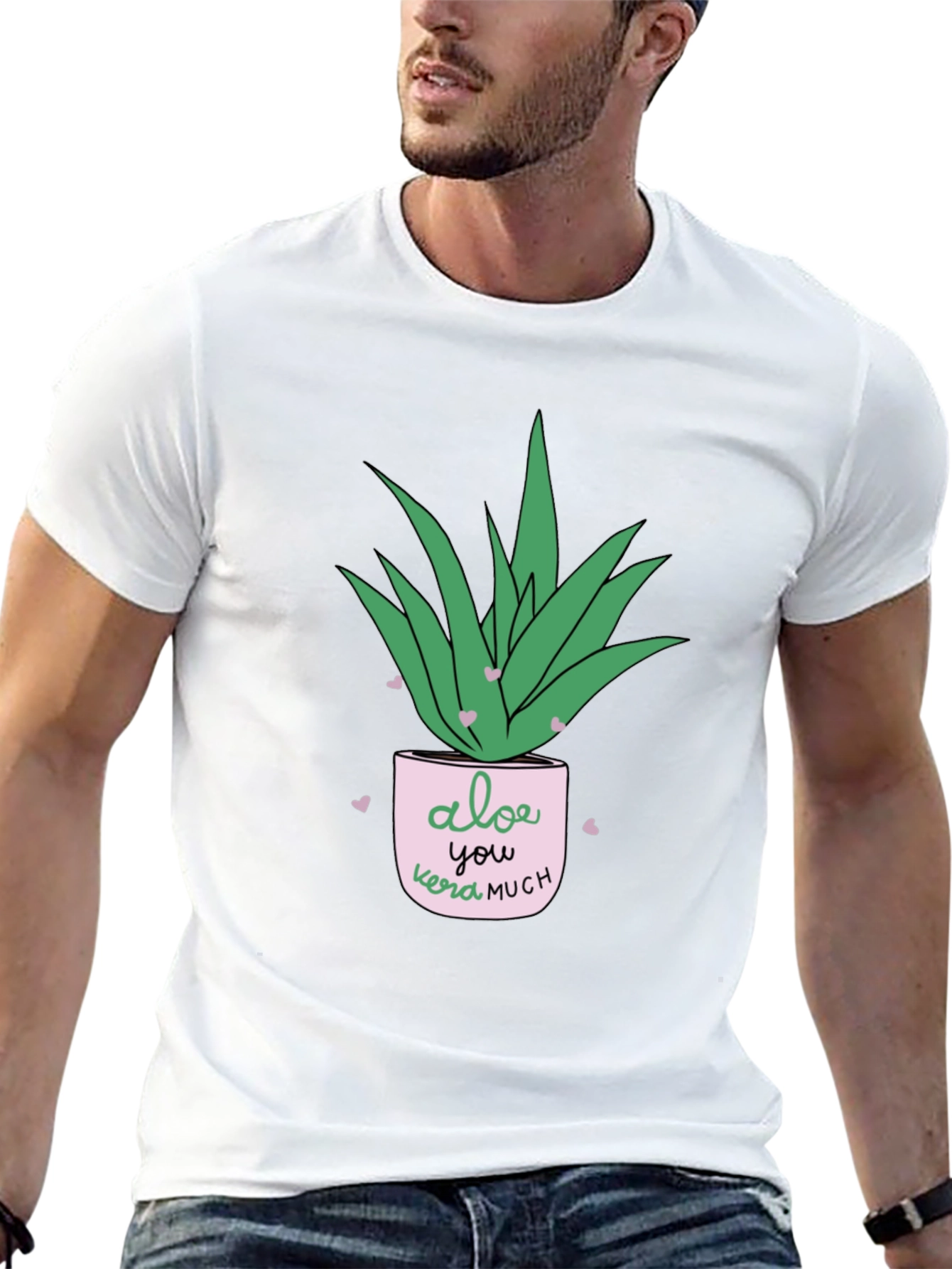 Black Aloe You Vera Much Black T-Shirt view 13