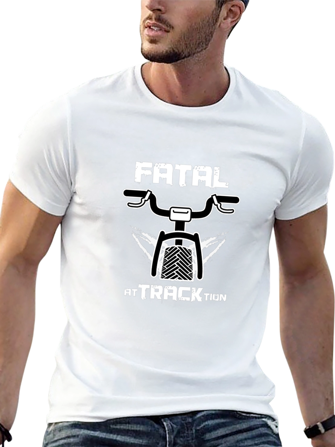 Black Fatal Attraction T-Shirt - Biker Design view 13