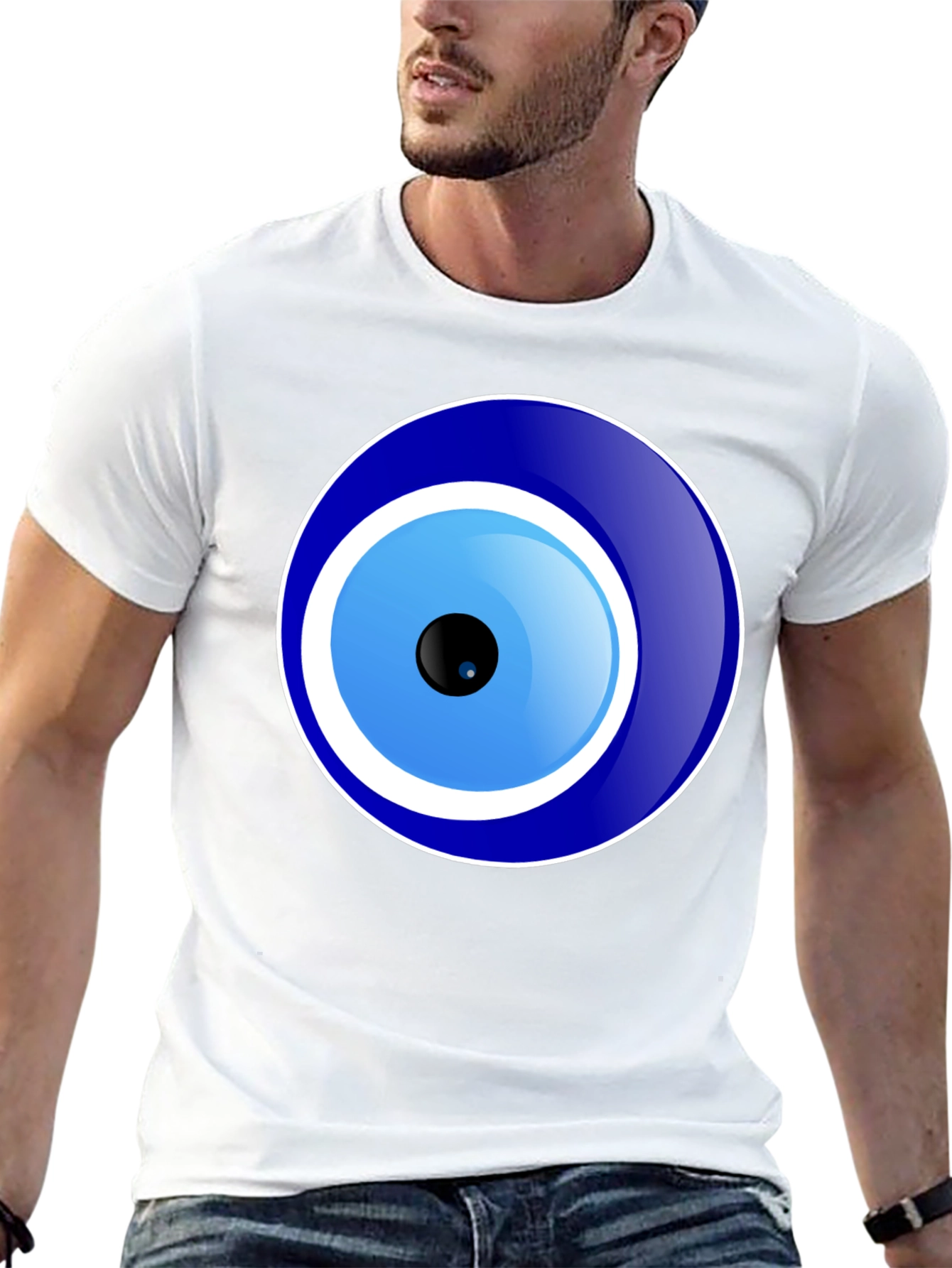 Black Evil Eye Graphic T-Shirt - Unisex Black Tee view 13