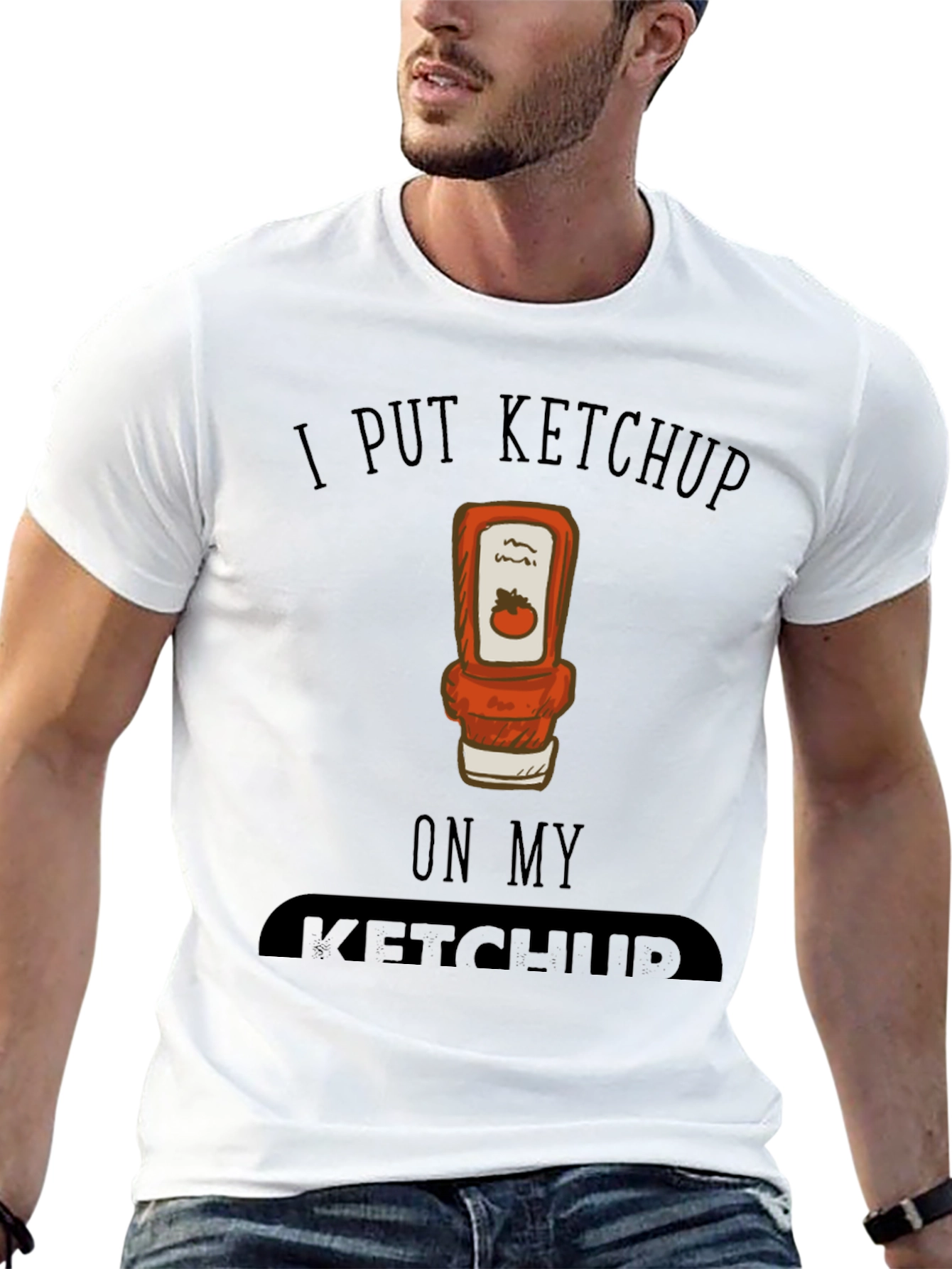 Black I Put Ketchup on My Ketchup Graphic Tee view 13