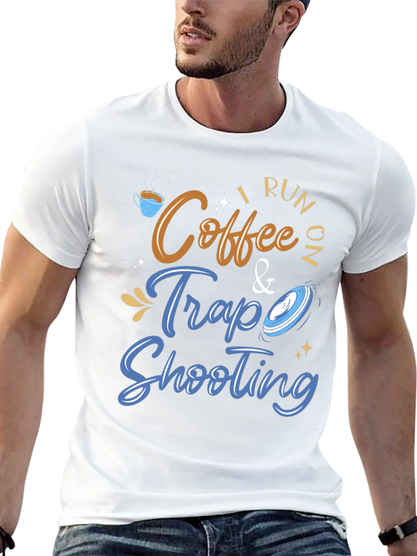 Black Coffee & Trap Shooting Graphic Tee view 13