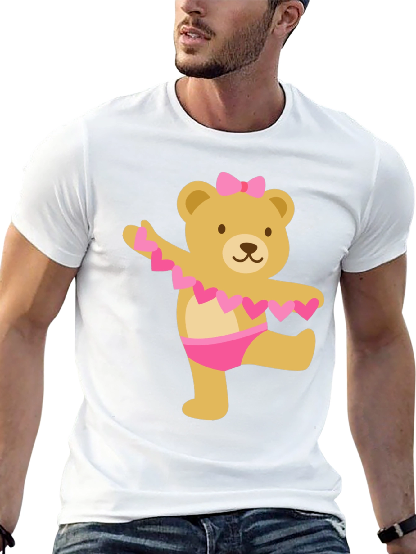 Black Cute Bear Ballet Dancer Black T-Shirt view 13