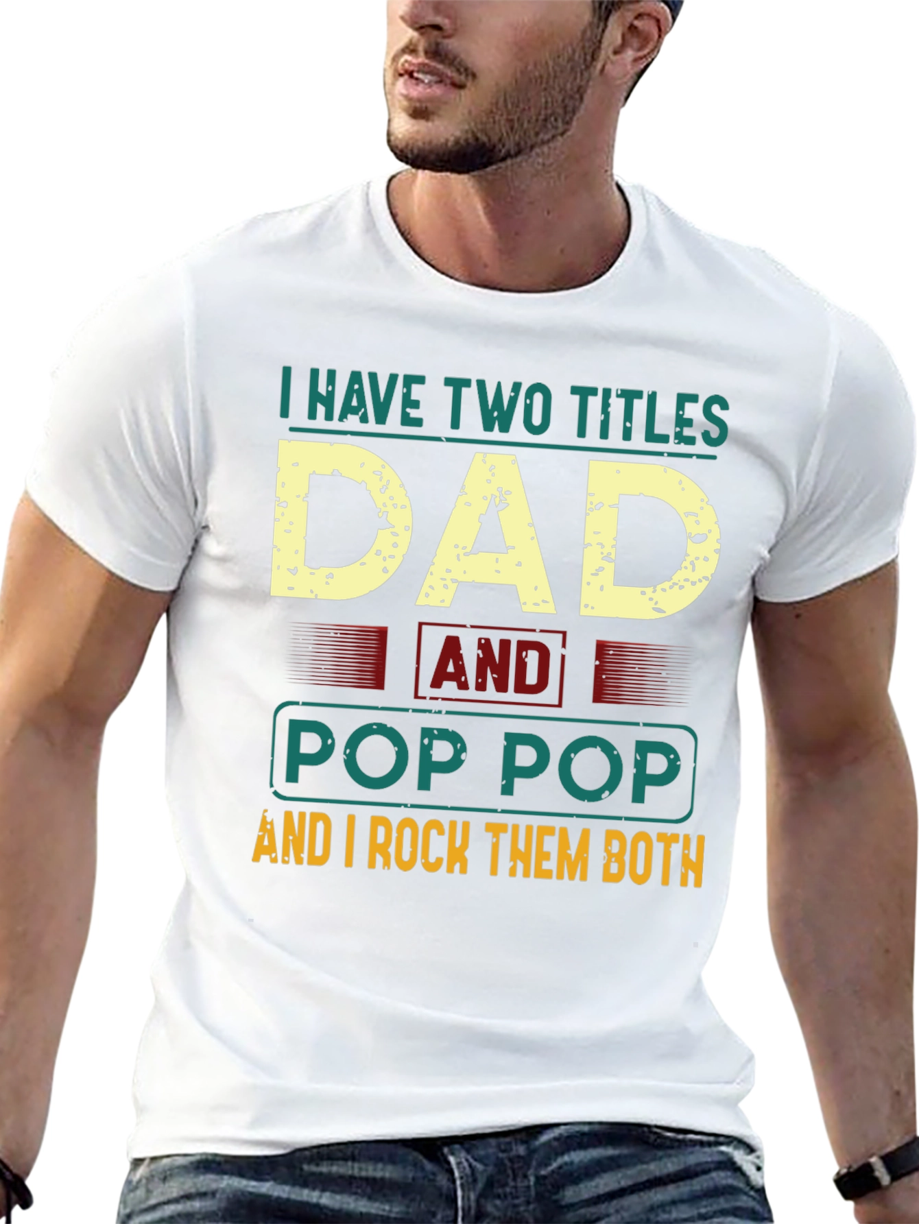 Black Dad and Pop Pop T-Shirt view 13