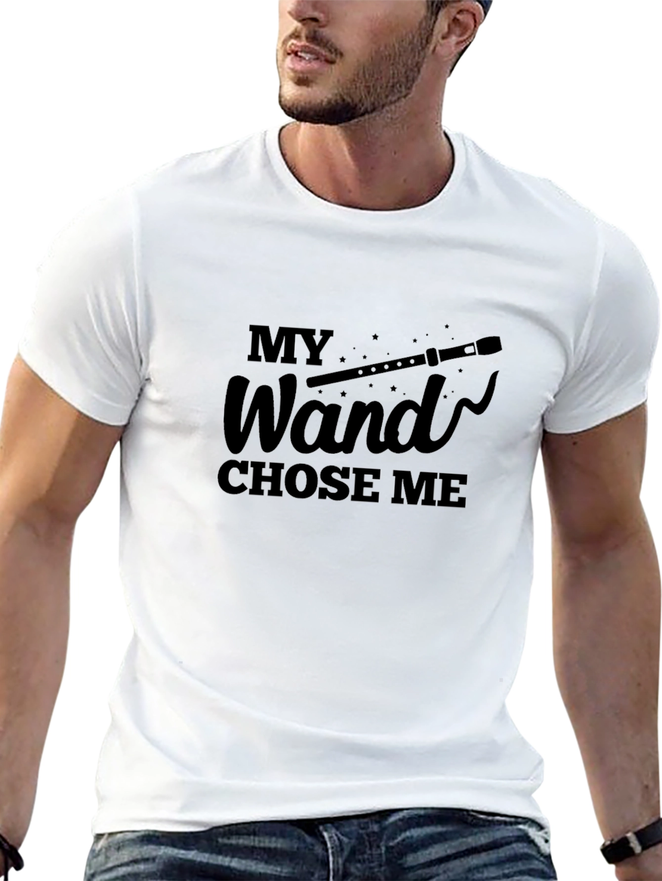 Black My Wand Chose Me Black T-Shirt view 13