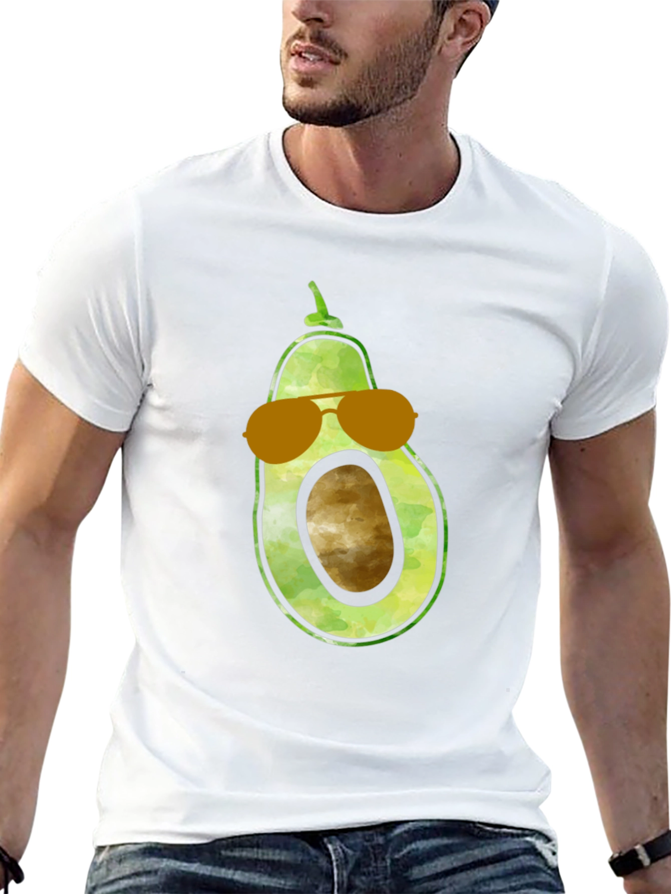 Black Cool Avocado Graphic Tee view 13