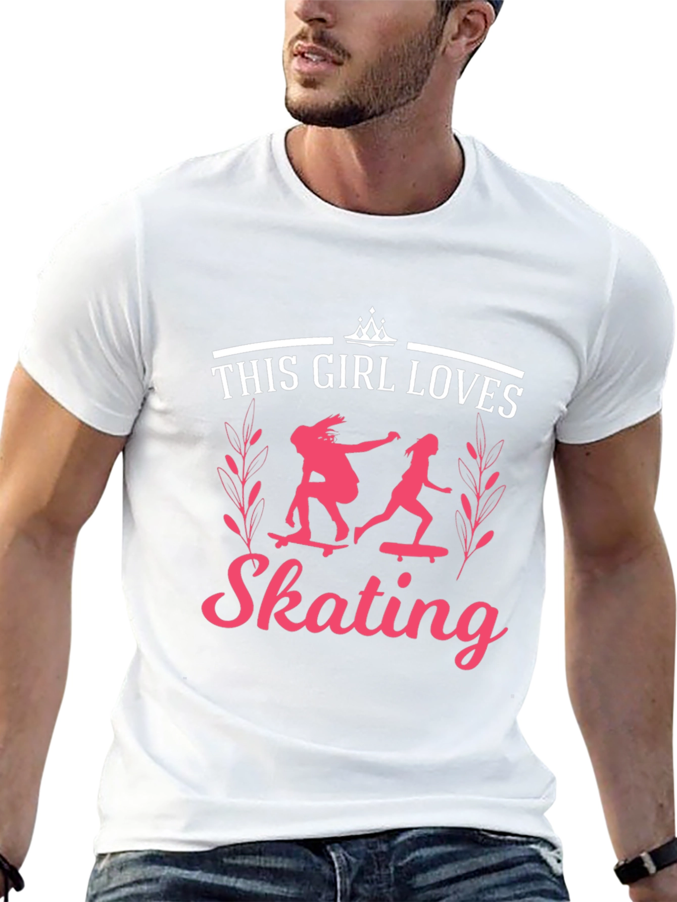 Black Girl Loves Skating Tee - Cool Skater T-Shirt view 13