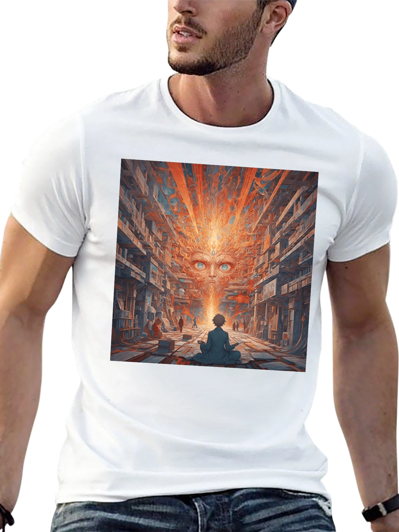 Black Meditative Mind T-Shirt view 13