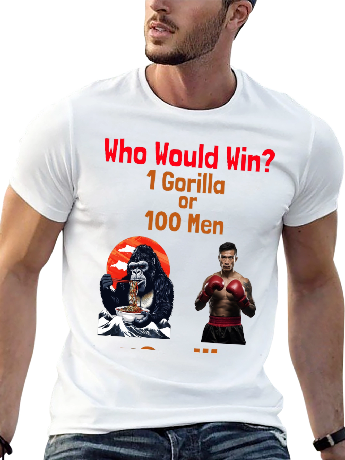 Black Gorilla vs Men Graphic T-Shirt view 13