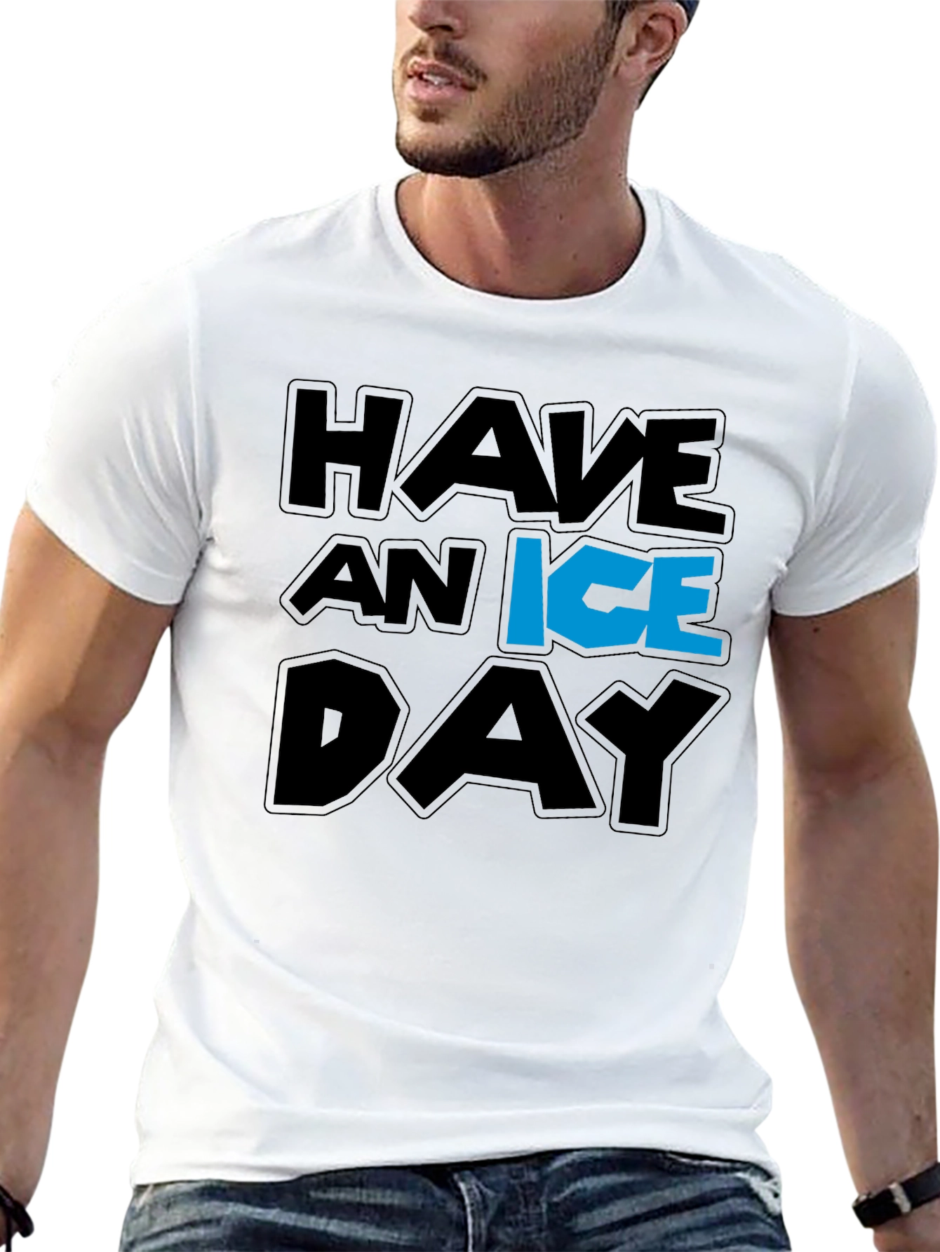 Black Have an Ice Day Graphic T-Shirt view 13