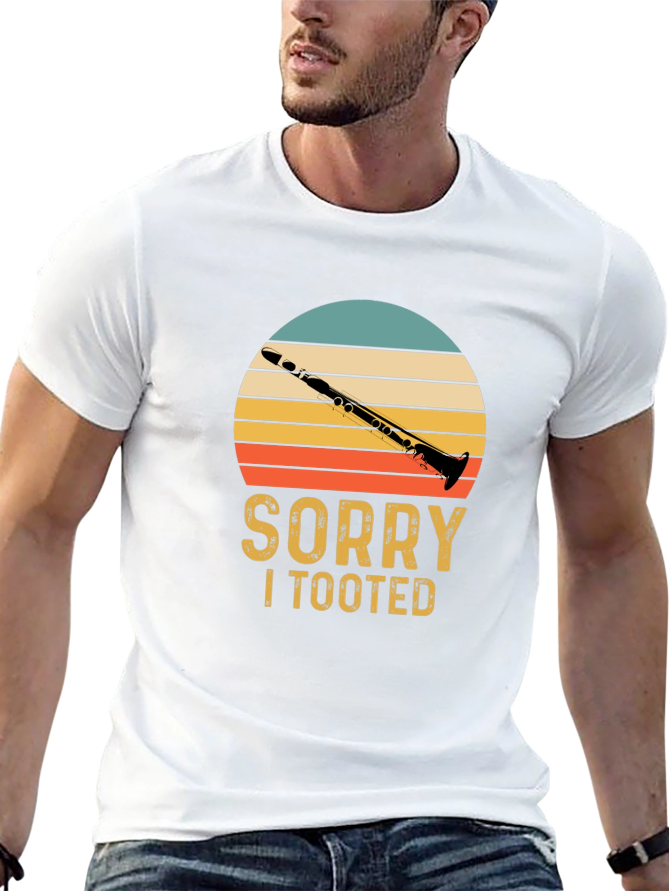 Black Sorry I Tooted Clarinet T-Shirt view 13
