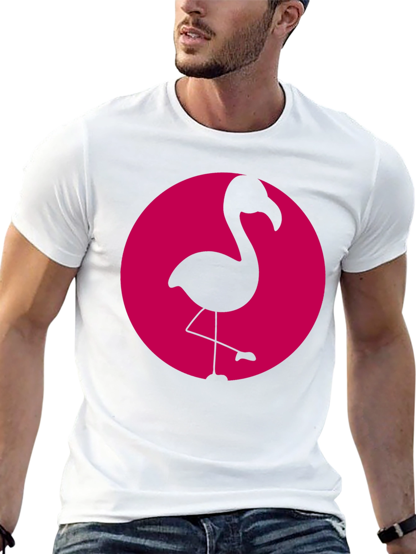 Black Flamingo Graphic Tee - Black Cotton Casual Shirt view 13