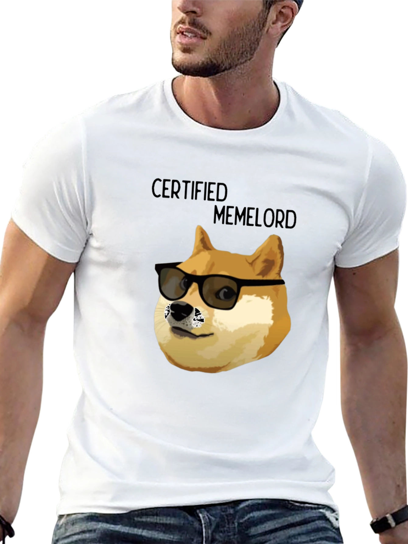 Black Certified Memelord Doge T-Shirt view 13