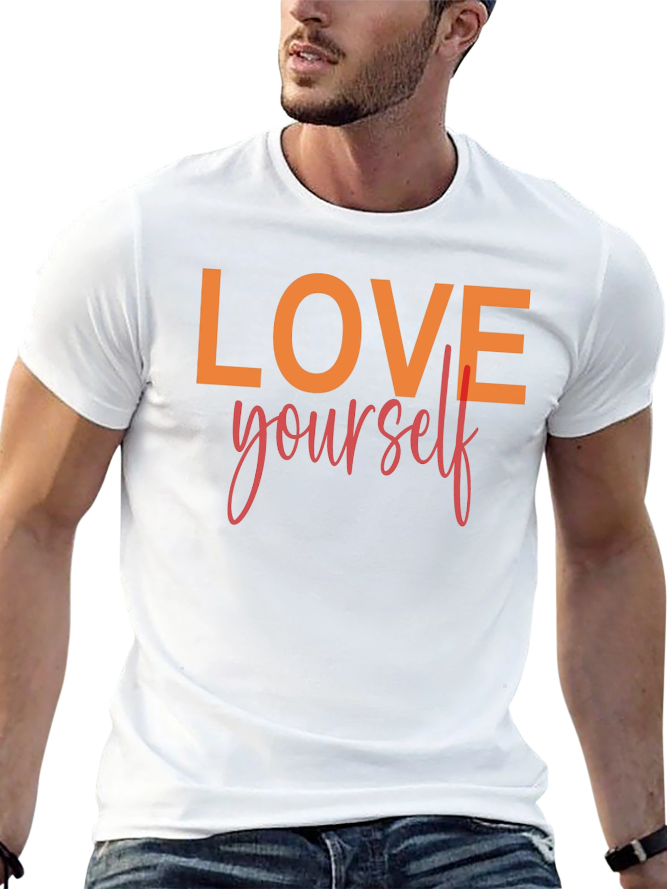 Black Love Yourself Graphic Tee - Black view 13