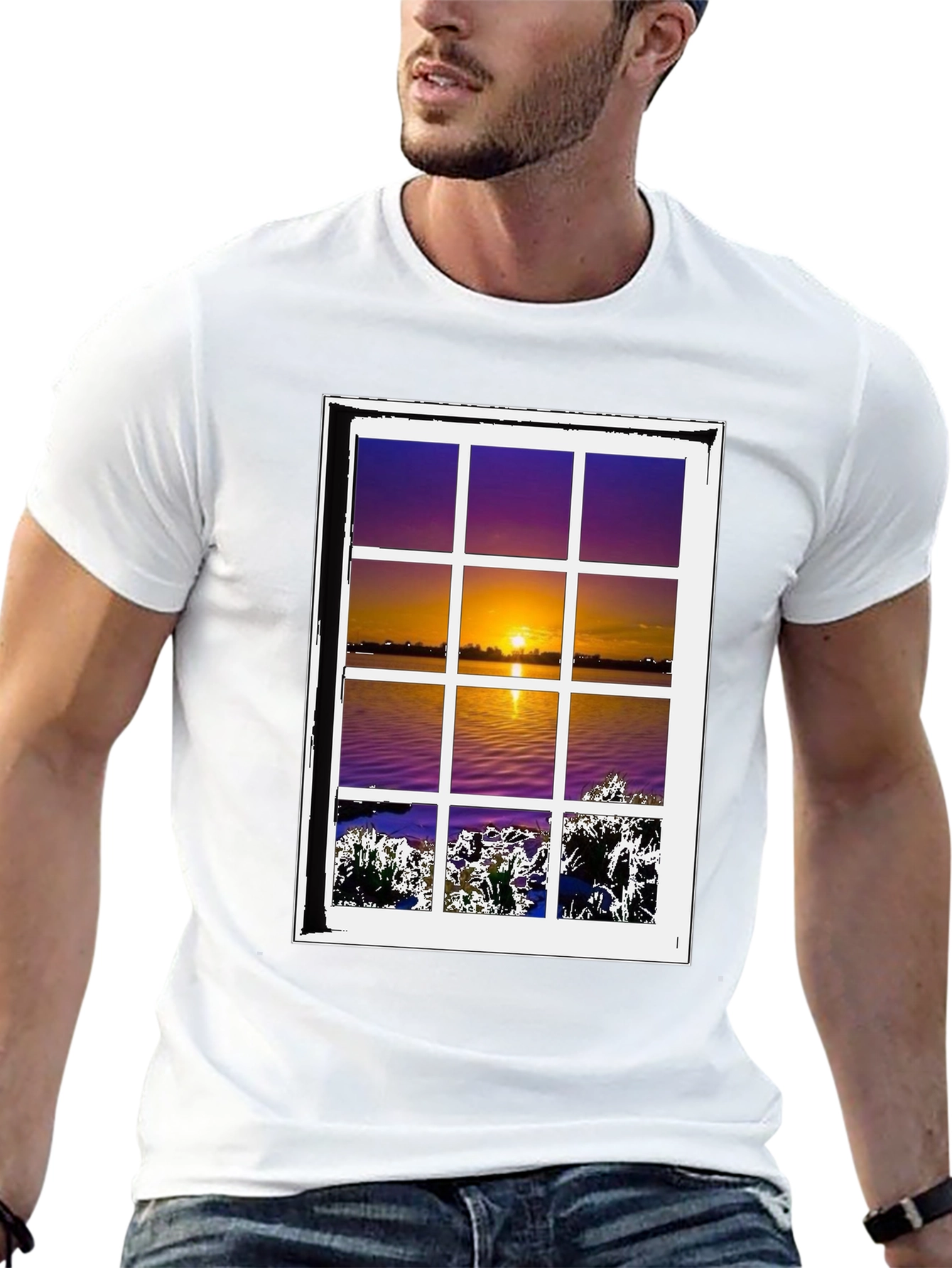 Black Sunset Window T-Shirt - Nature Lover's Tee view 13