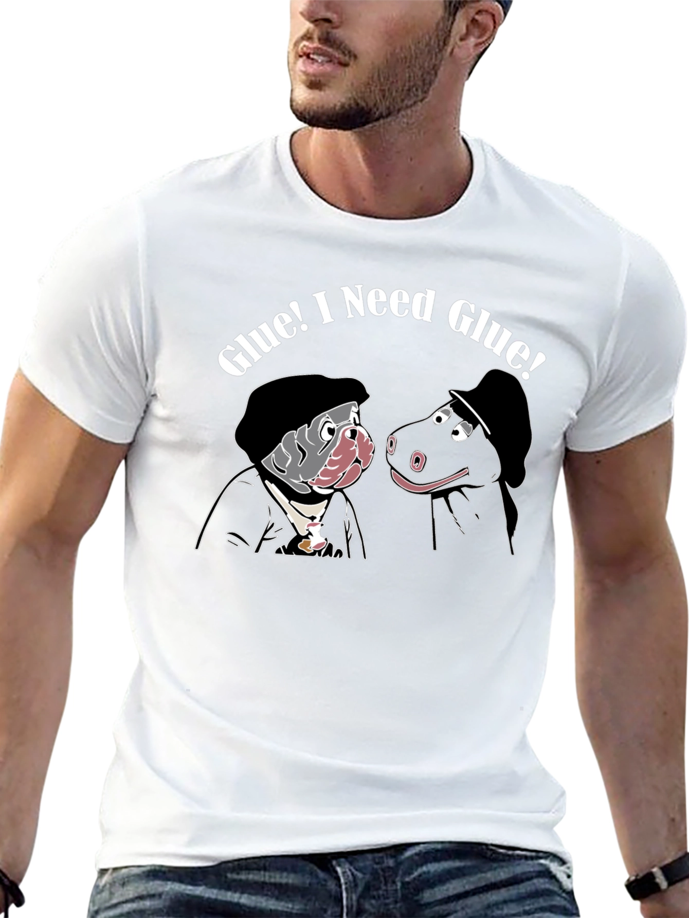 Black Glue! I Need Glue! Black T-Shirt view 13