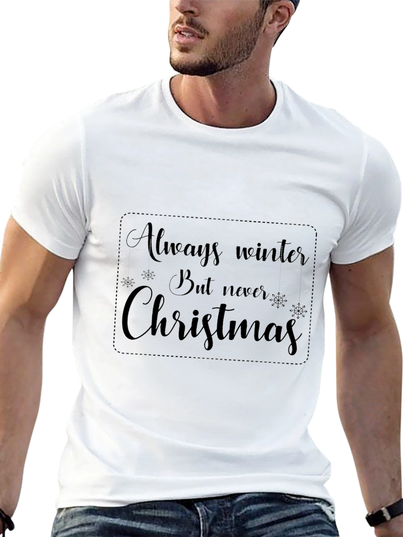Black Always Winter But Never Christmas Black T-Shirt view 13