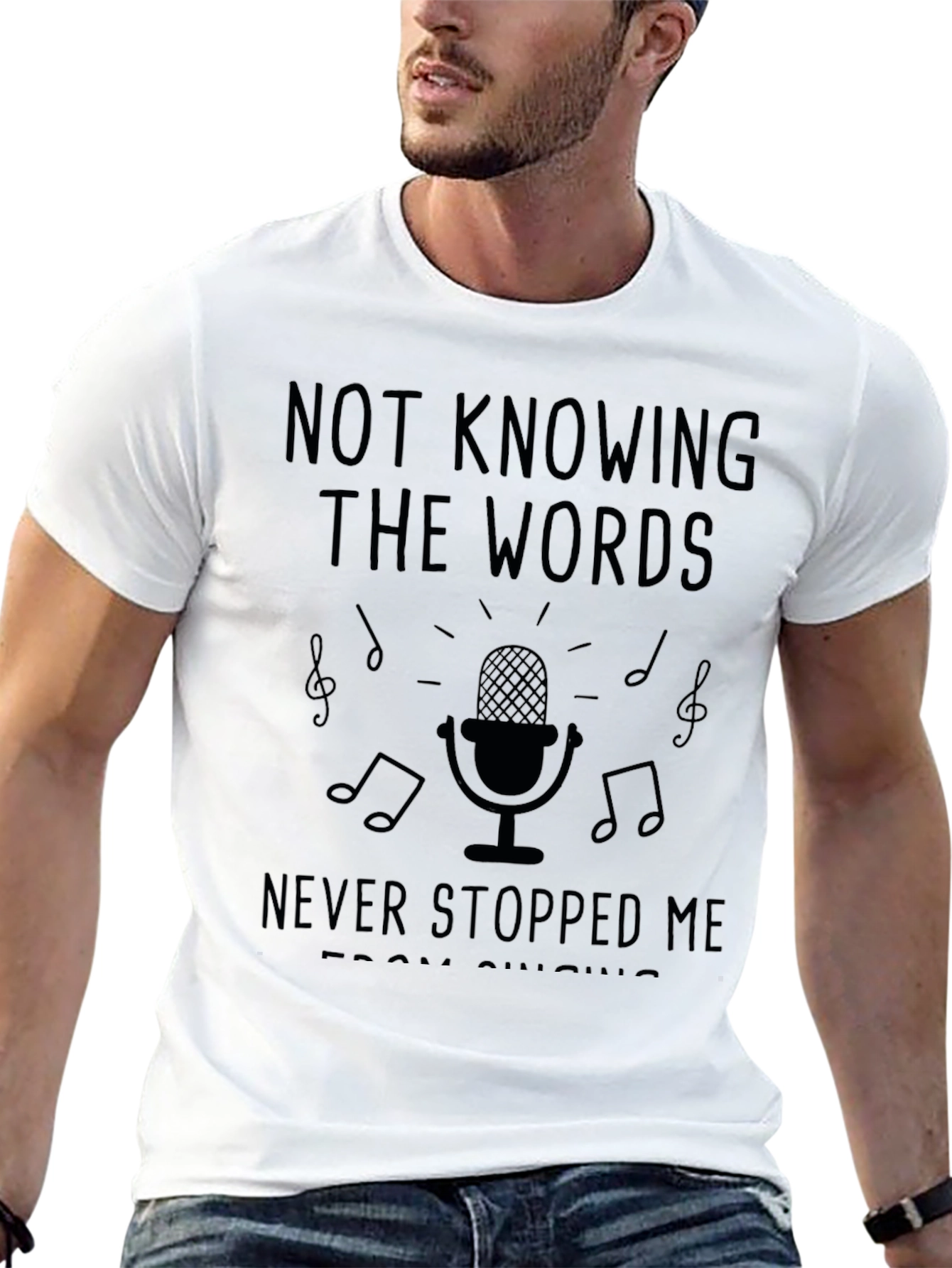 Black Karaoke King T-Shirt - Not Knowing the Words! view 13