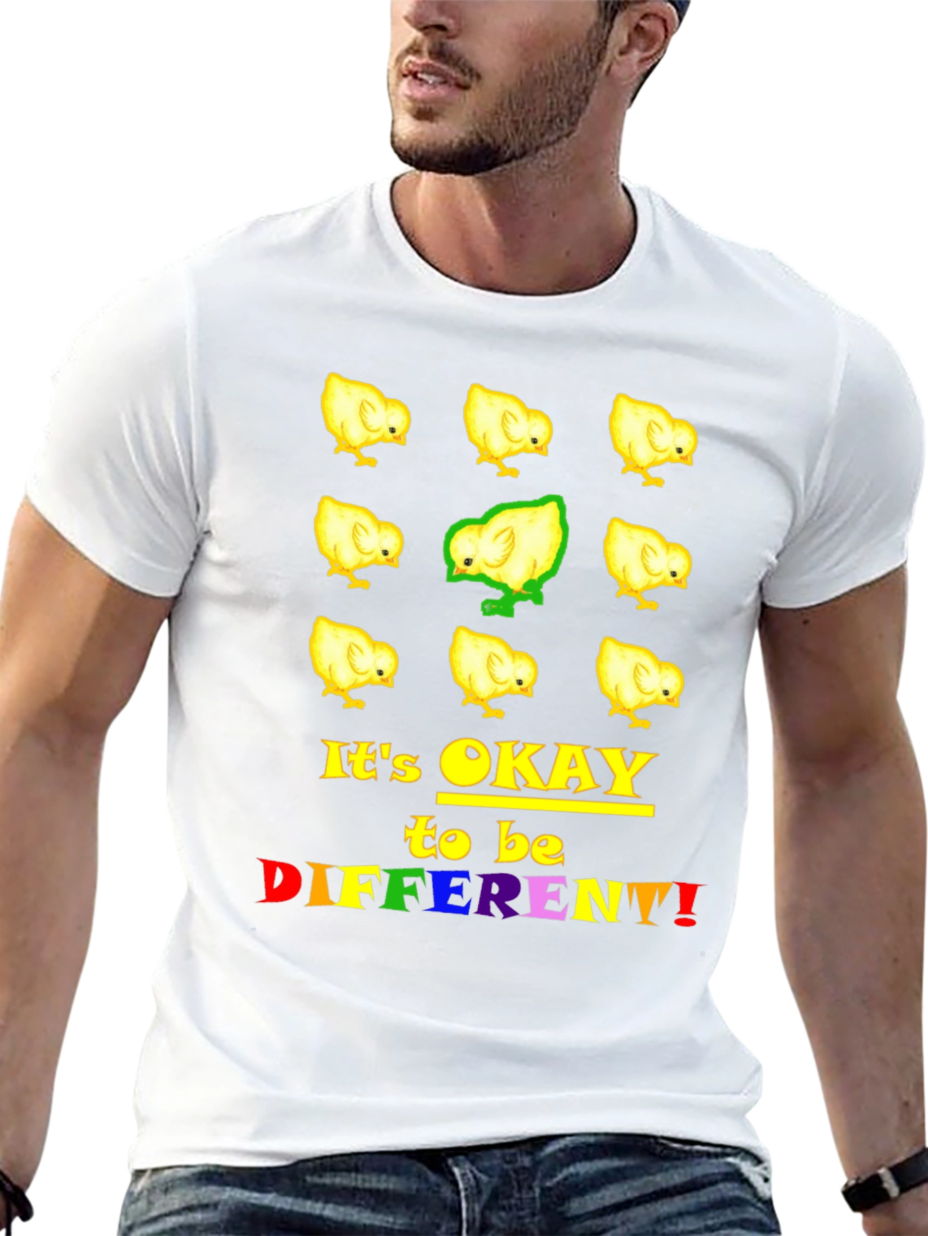 Black Be Different Chick T-Shirt view 13