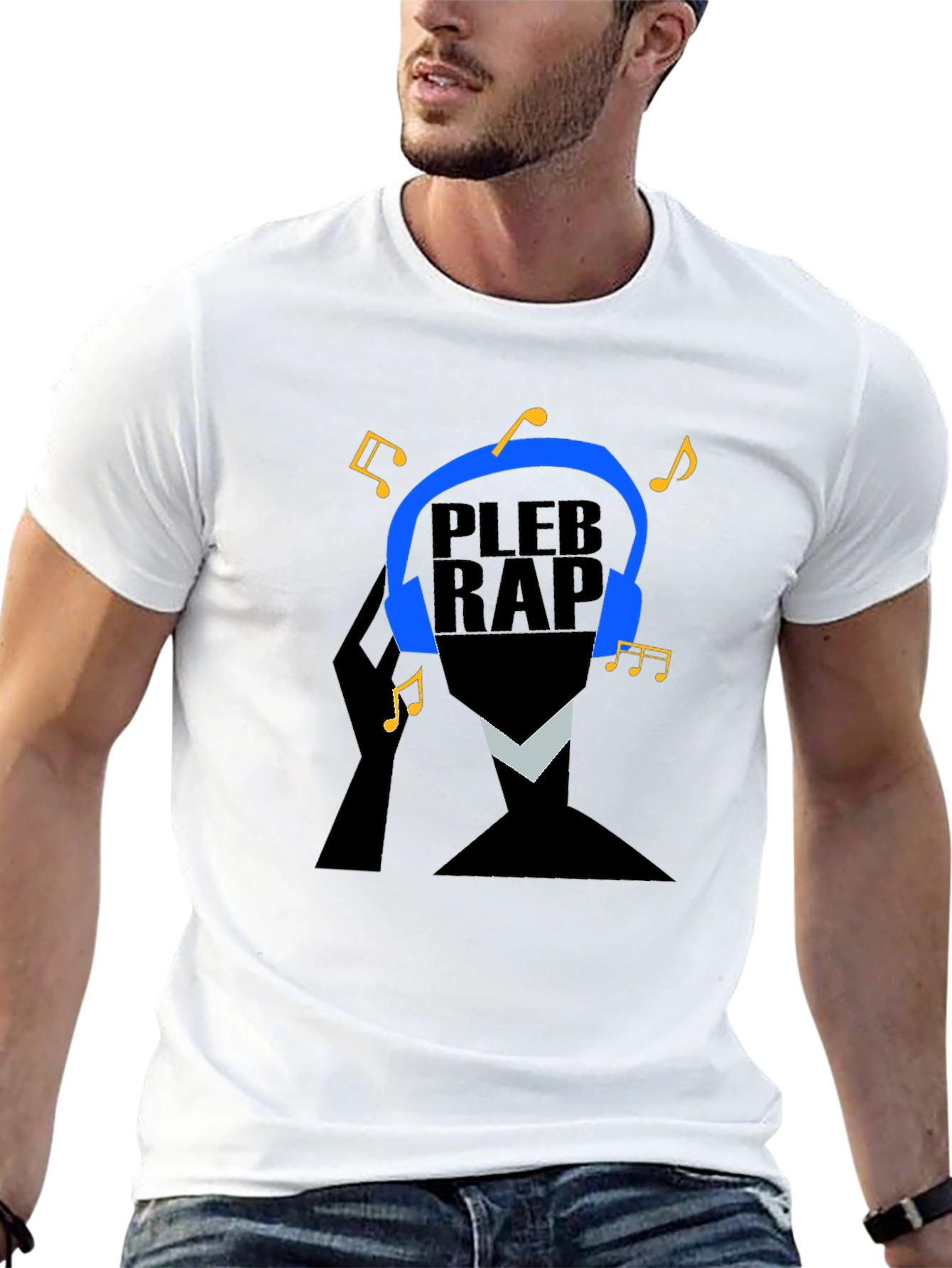 Black Pleb Rap Graphic T-Shirt - Trendy Music Lover Tee view 13