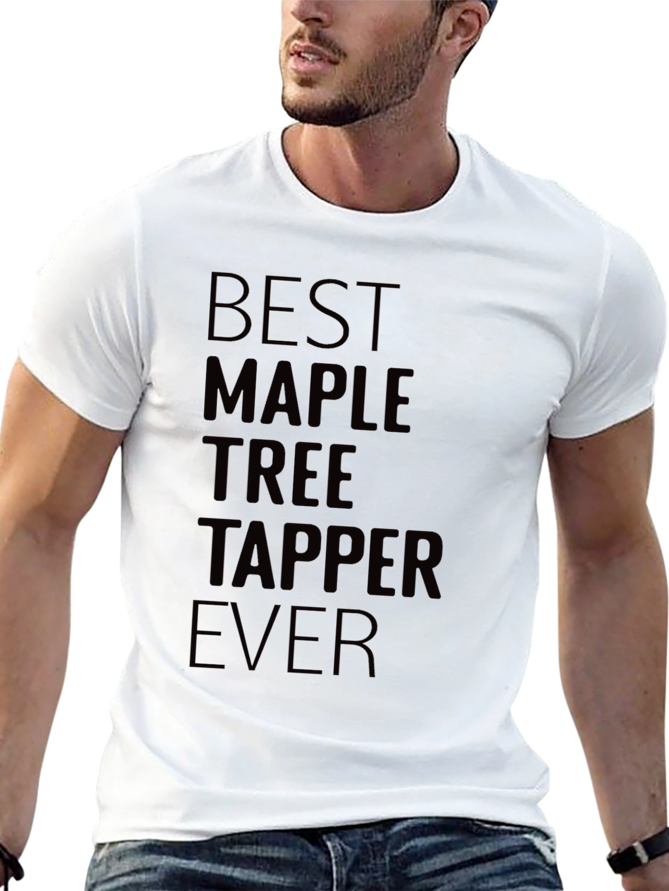 Black Best Maple Tree Tapper Ever Graphic T-Shirt view 13