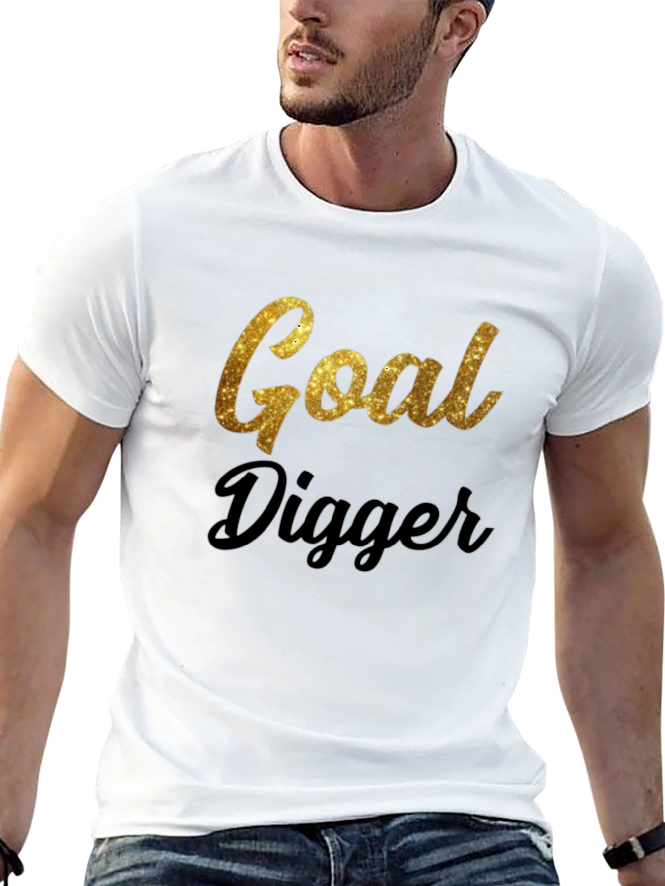 Black Goal Digger Black T-Shirt view 13