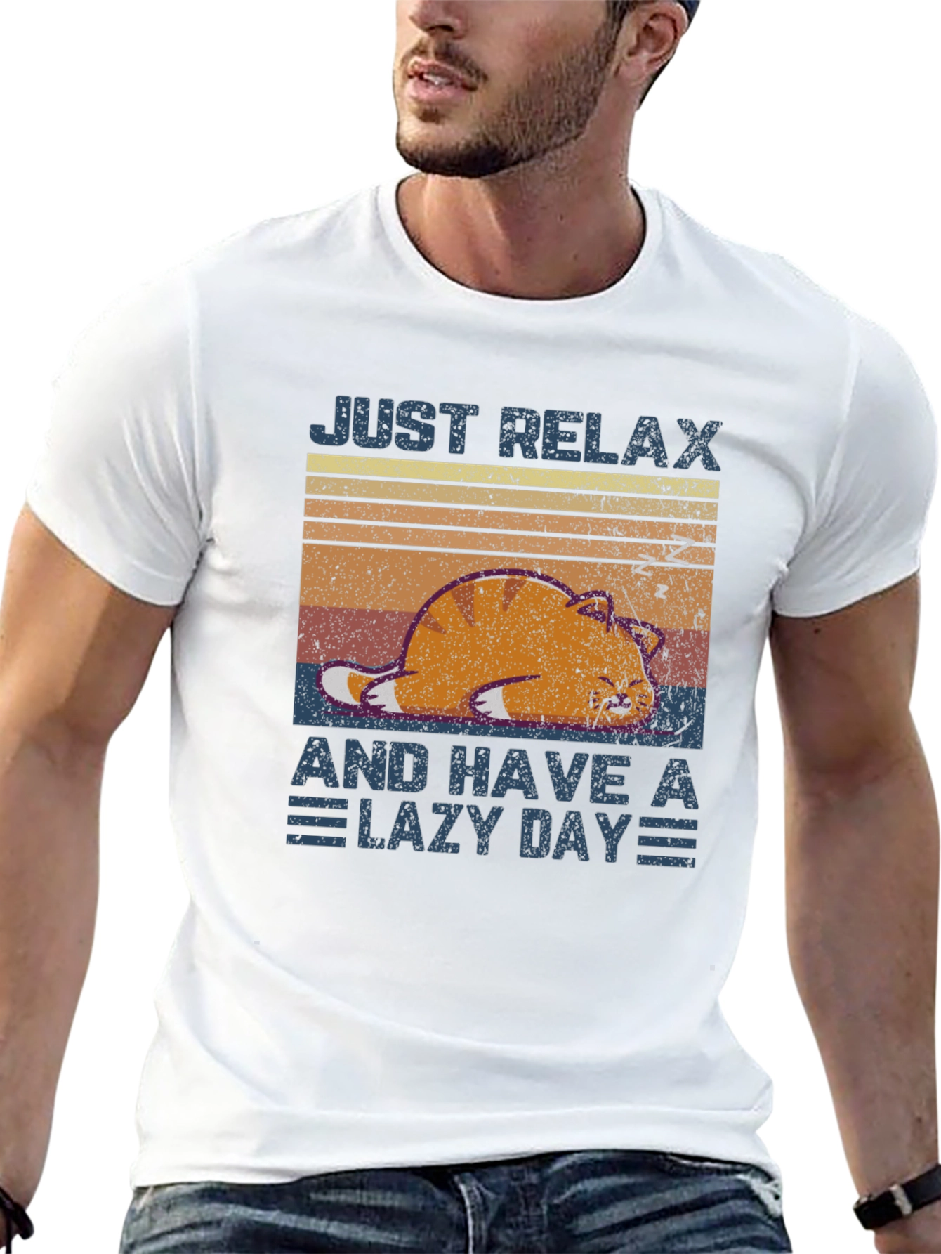 Black Just Relax Lazy Day T-Shirt view 13