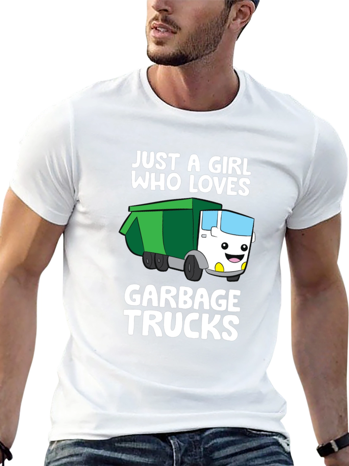 Black Girl Who Loves Garbage Trucks T-Shirt view 13