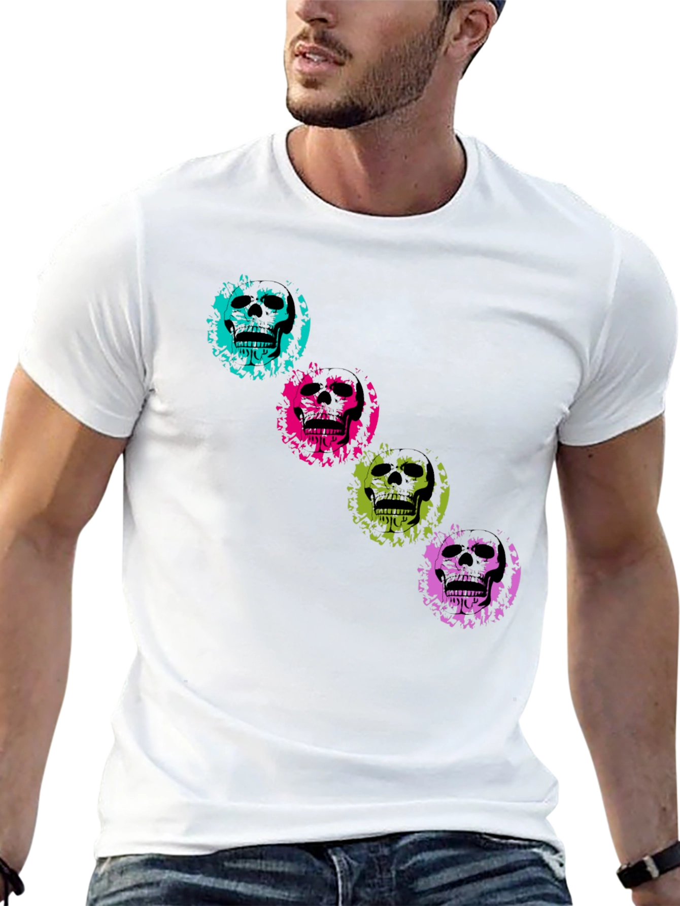 Black Skull Graphic T-Shirt - Stylish Cotton Tee view 13