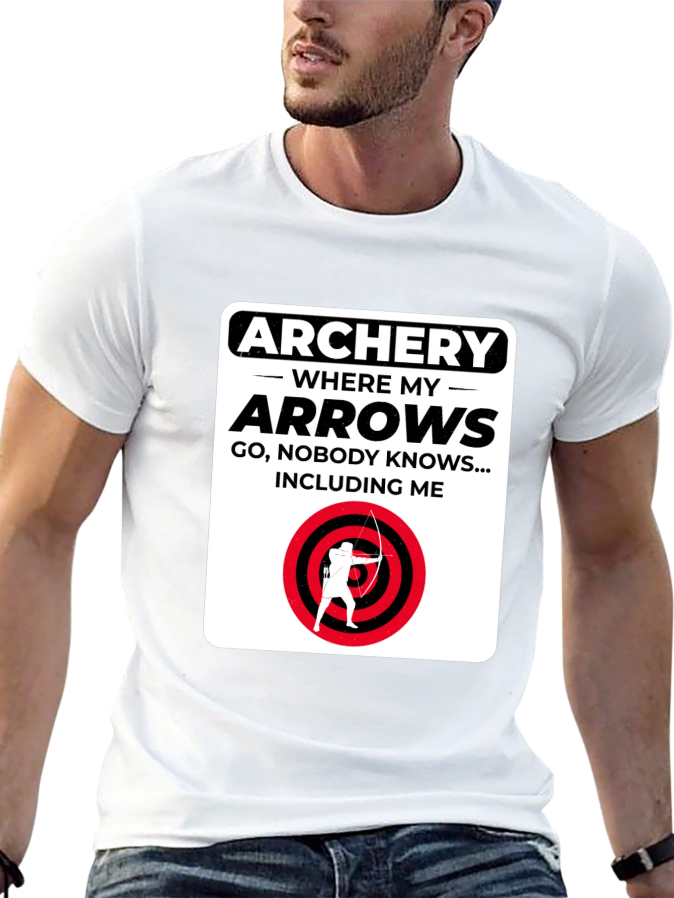 Archery Arrows Humor T-Shirt - Where They Go, Nobody Knows! - 13