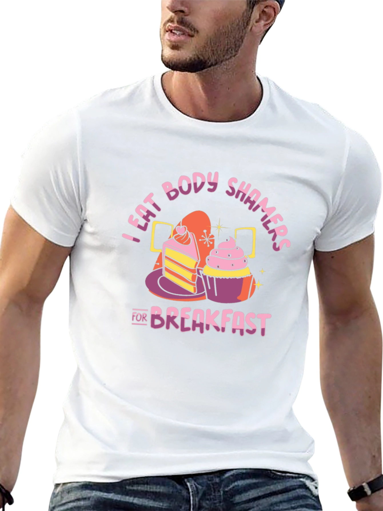 Black I Eat Body Shamers For Breakfast T-Shirt view 13