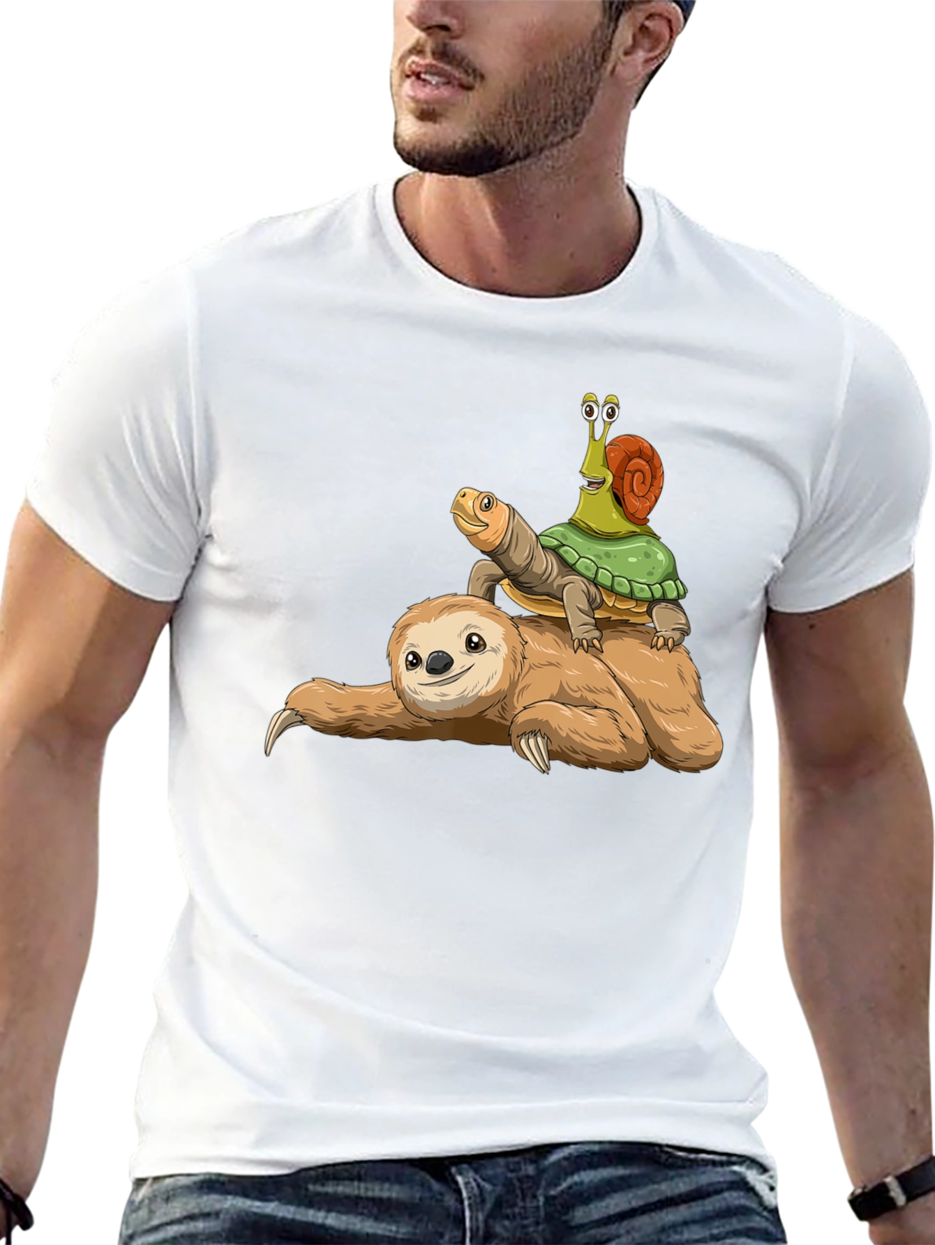 Black Sloth, Turtle, Snail T-Shirt - Slow Ride Funny Tee view 13