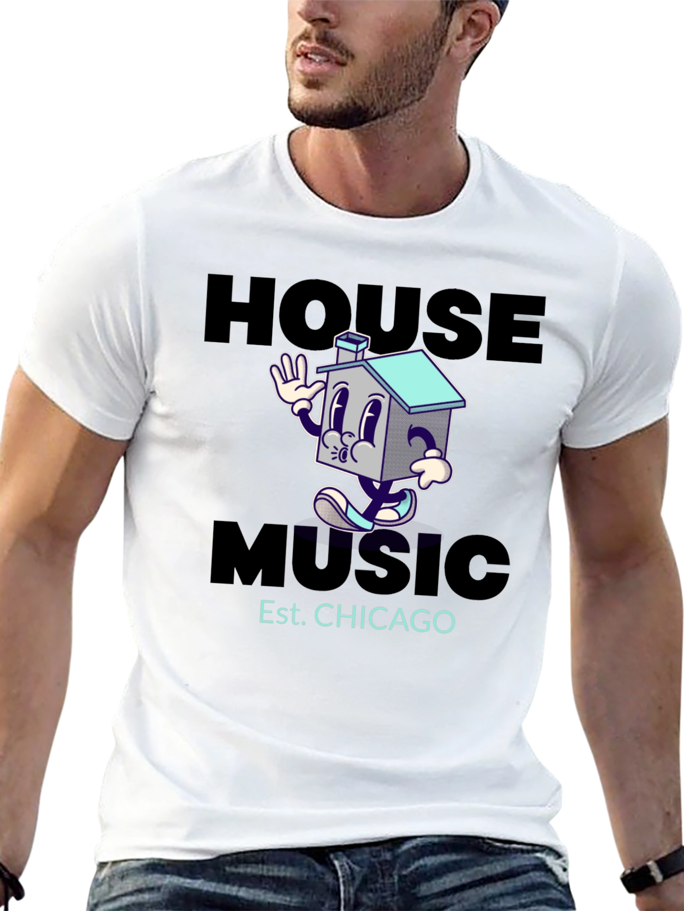 Black House Music Chicago Graphic T-Shirt view 13