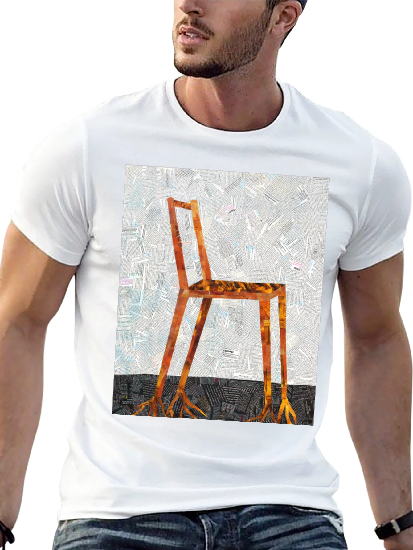 Black Artistic Chair Graphic Tee - Unique Design, Comfortable Fit view 13