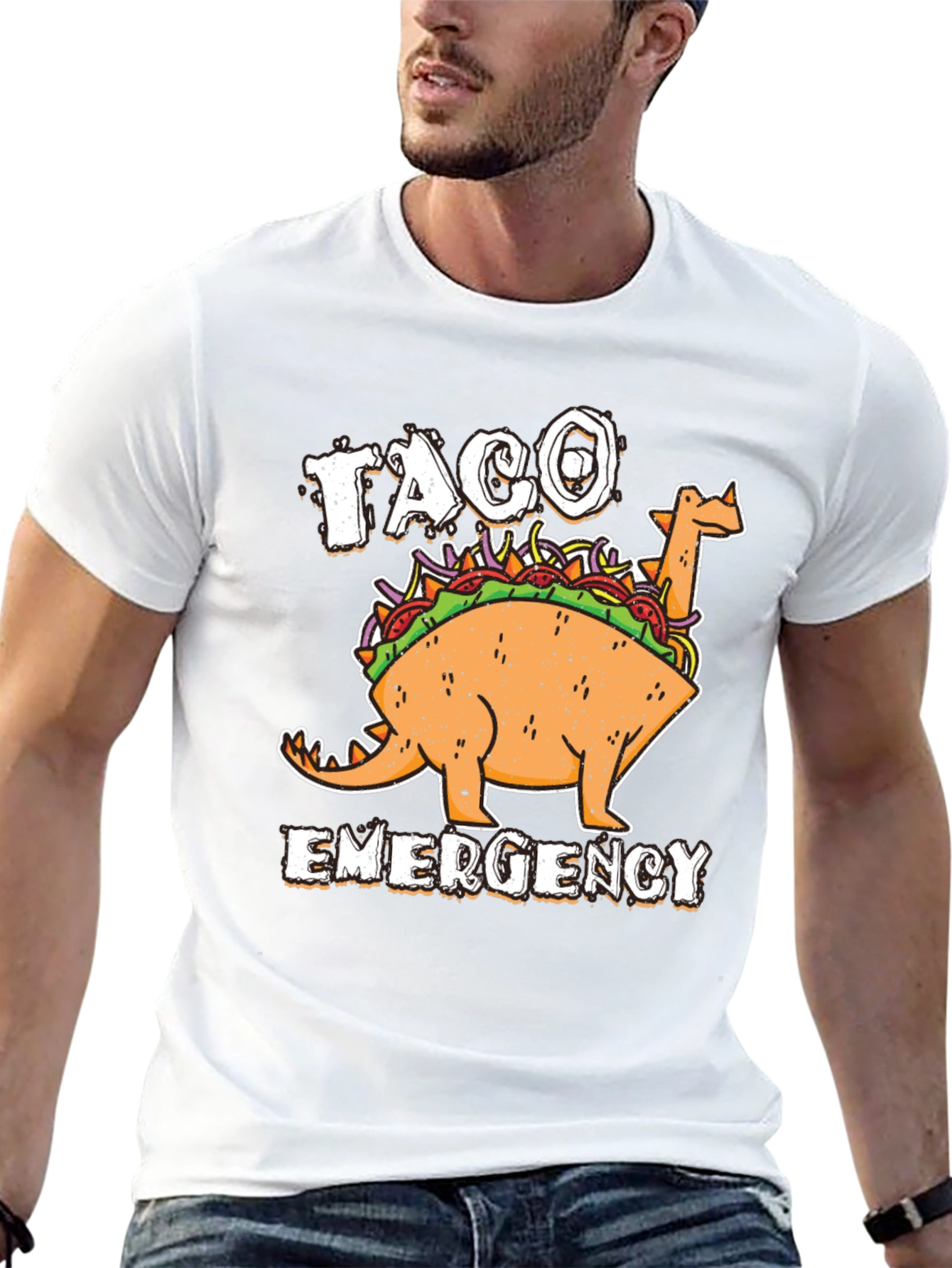 Black Taco Emergency T-Shirt - Novelty Foodie Tee view 13