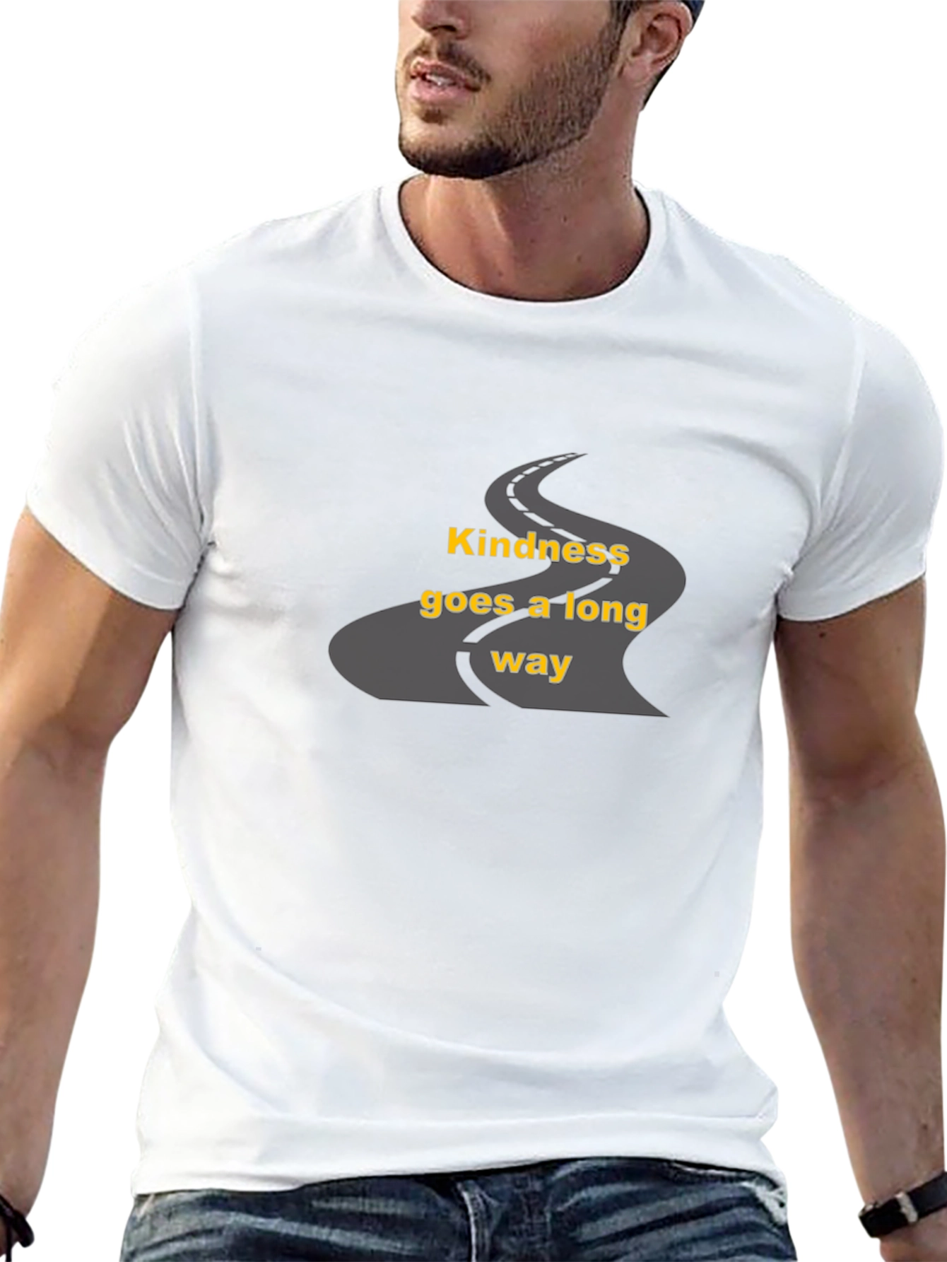 Black Kindness Goes a Long Way Graphic T-Shirt view 13