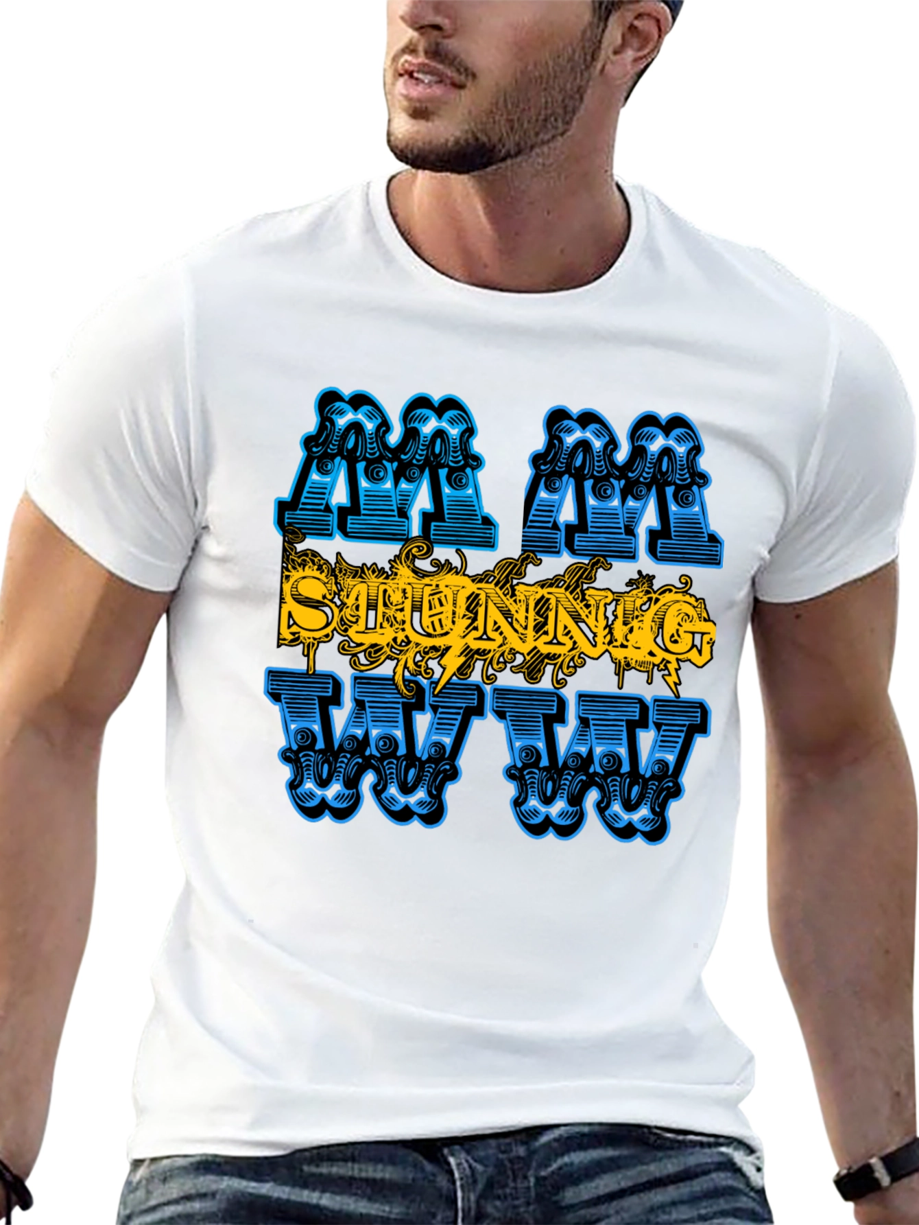 Black Stunning Graphic Print T-Shirt - Men's Fashion Tee view 13