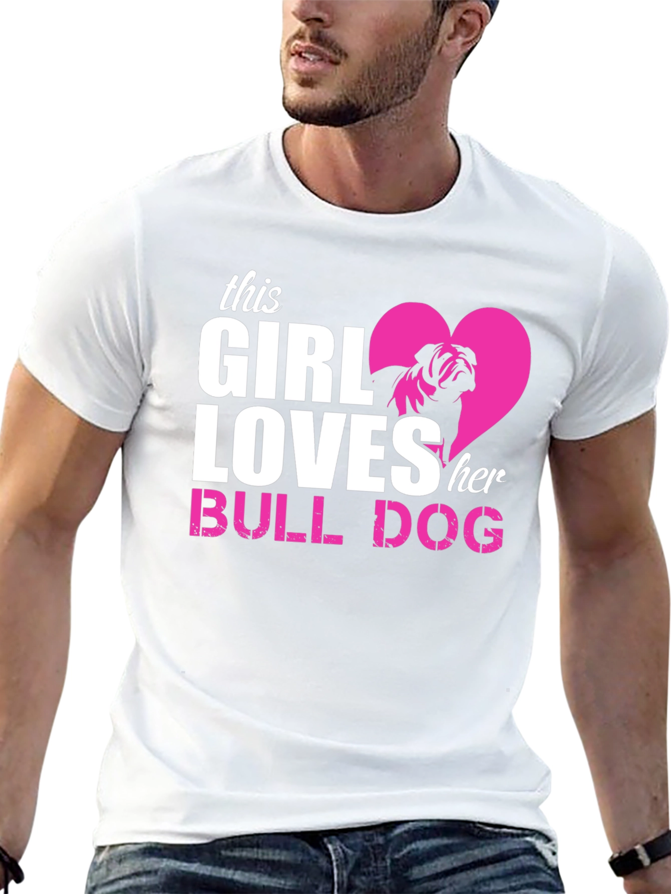 Black Girl Loves Bulldog T-Shirt view 13