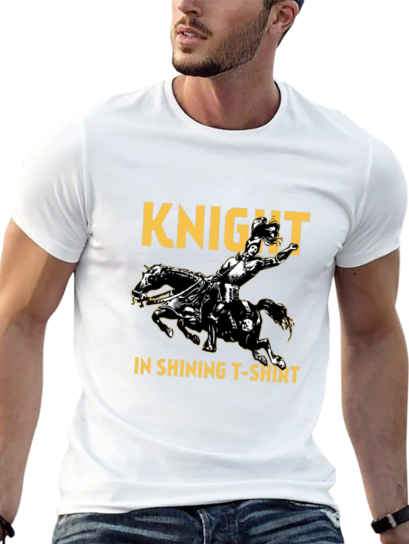 Black Knight in Shining T-Shirt - Black Tee view 13