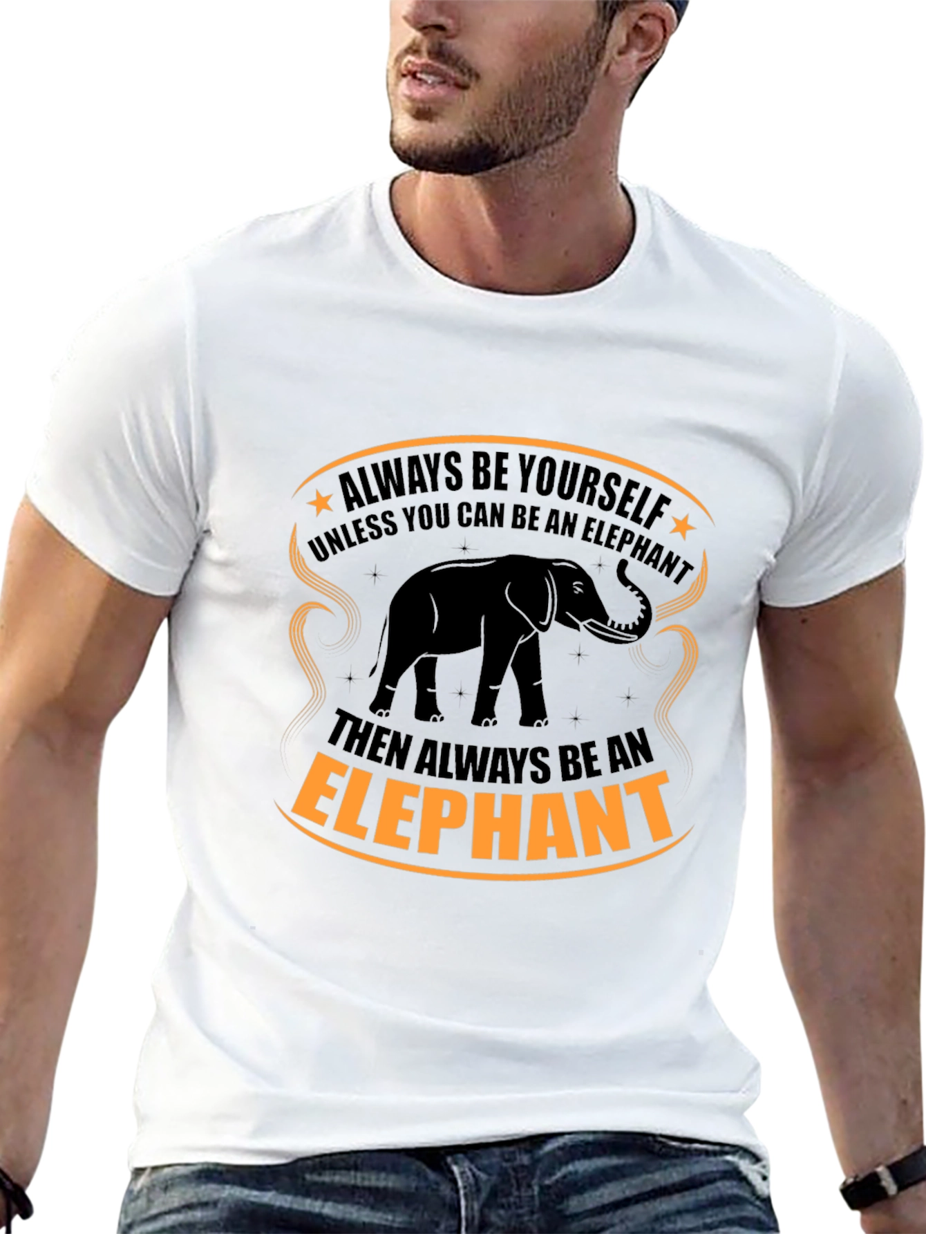 Black Elephant Graphic Tee - Always Be Yourself view 13