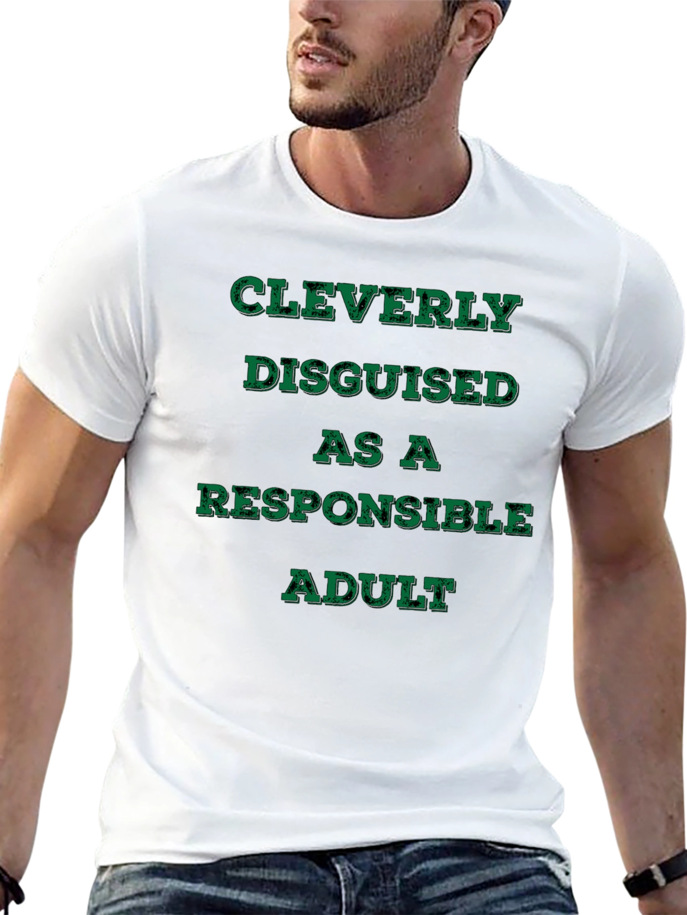 Black Cleverly Disguised Responsible Adult Graphic Tee view 13