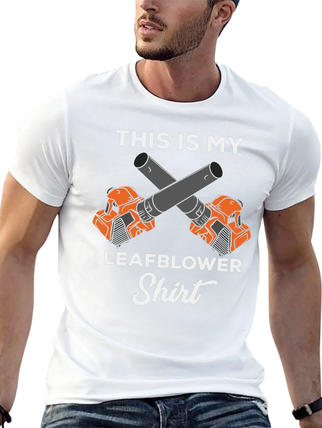 Black Leaf Blower Shirt - Funny Gardening Tee view 13