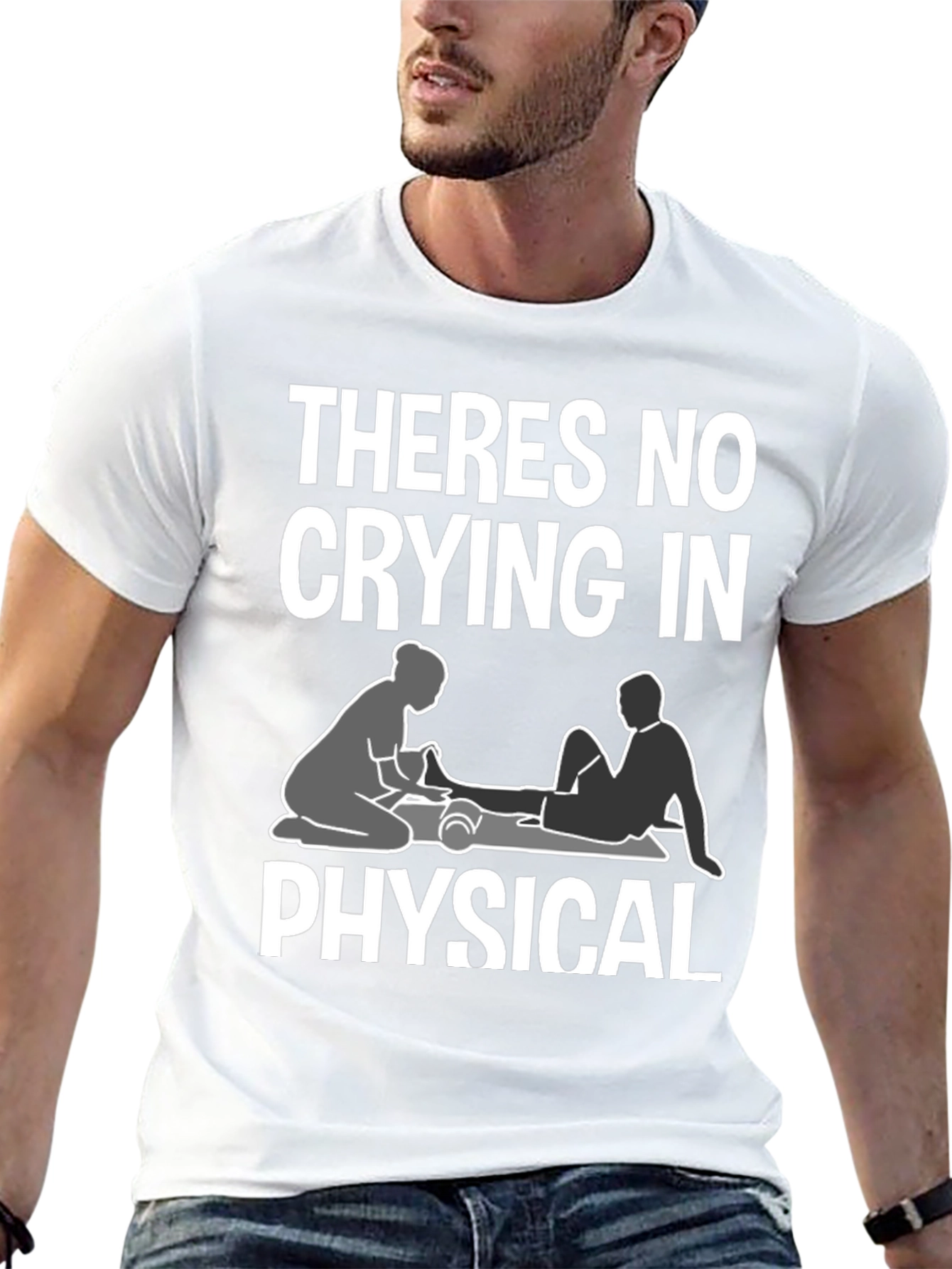 Black Theres No Crying In Physical Therapy T-Shirt view 13