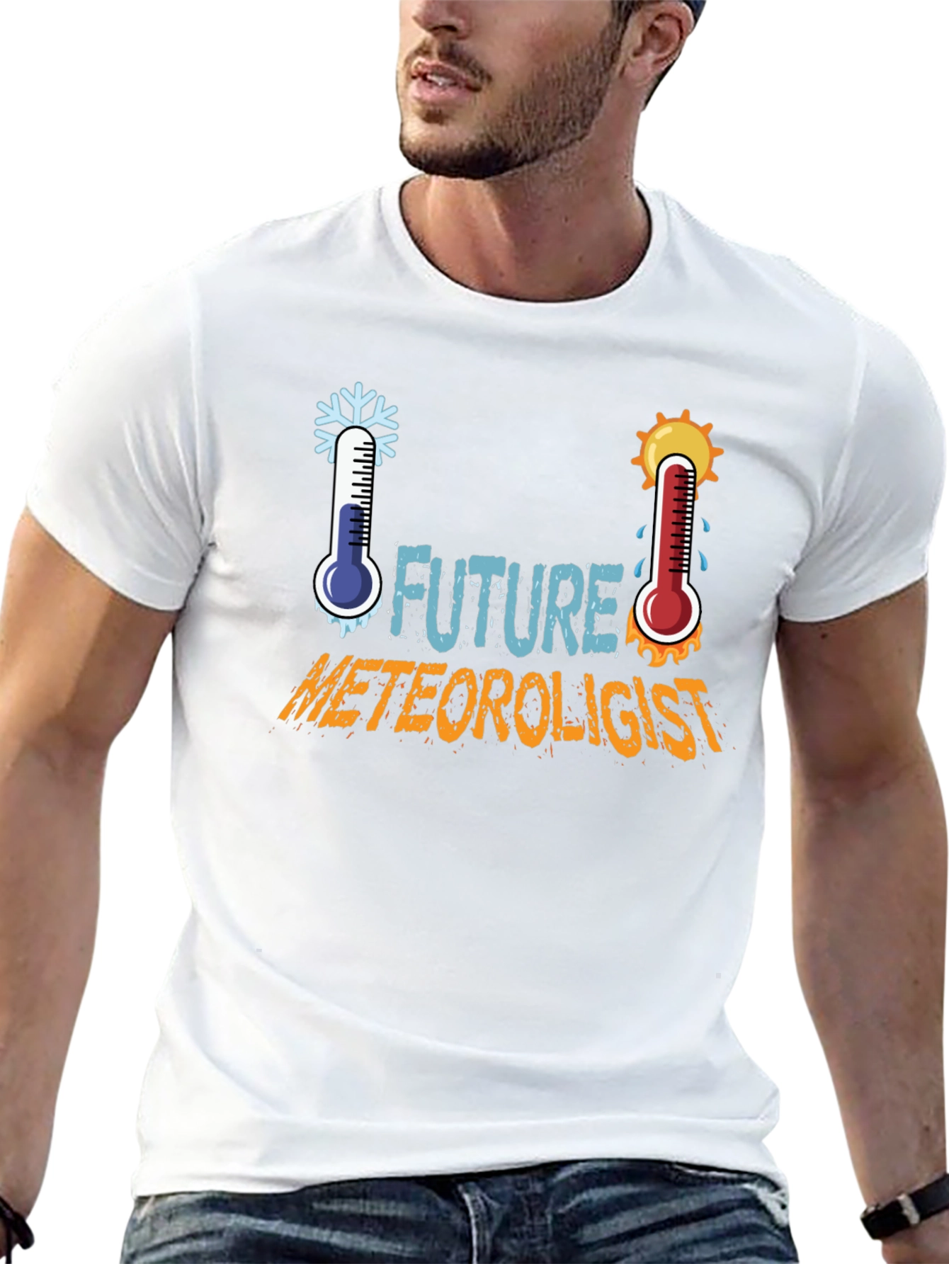 Black Future Meteorologist T-Shirt view 13