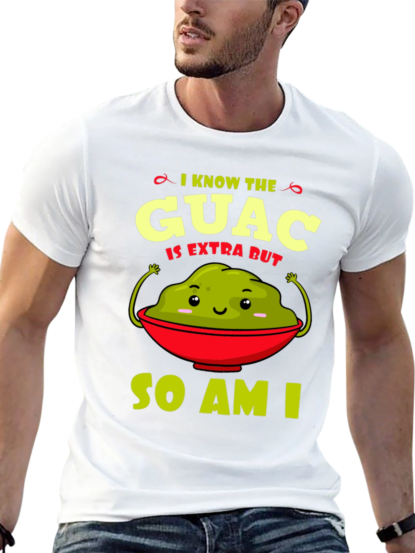 Black Guac Is Extra Graphic Tee - Funny Avocado T-Shirt view 13