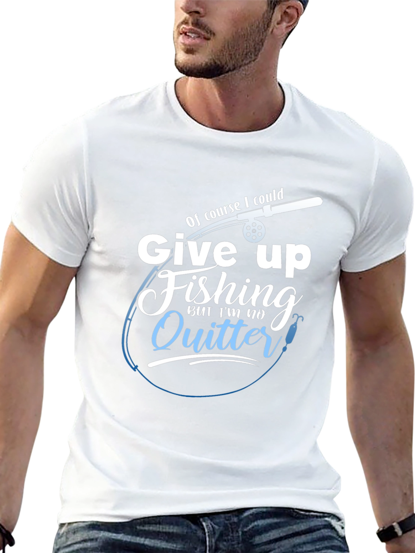 Black Fishing T-Shirt - I'm No Quitter view 13
