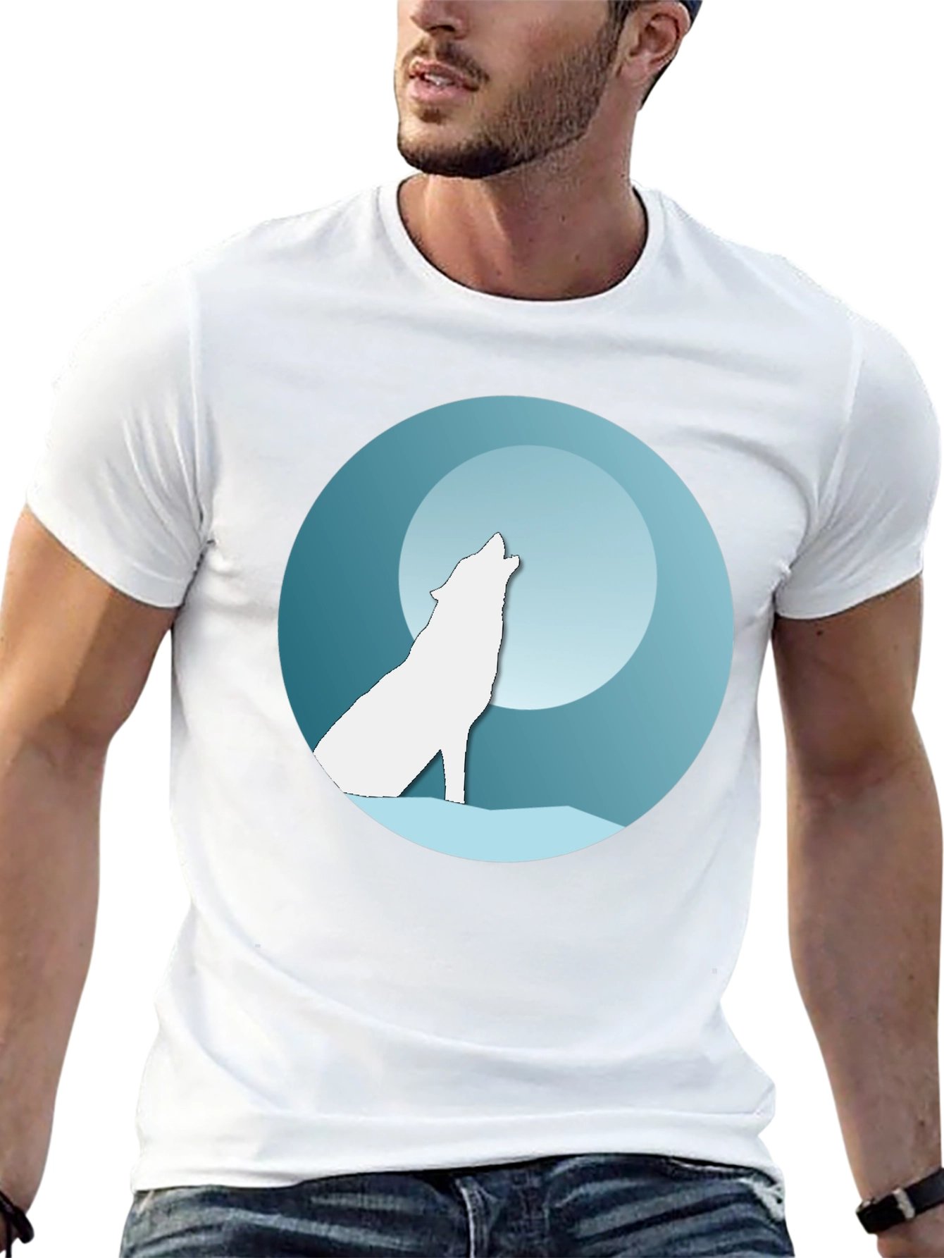 Black Wolf Moon Graphic Tee - Black T-Shirt view 13